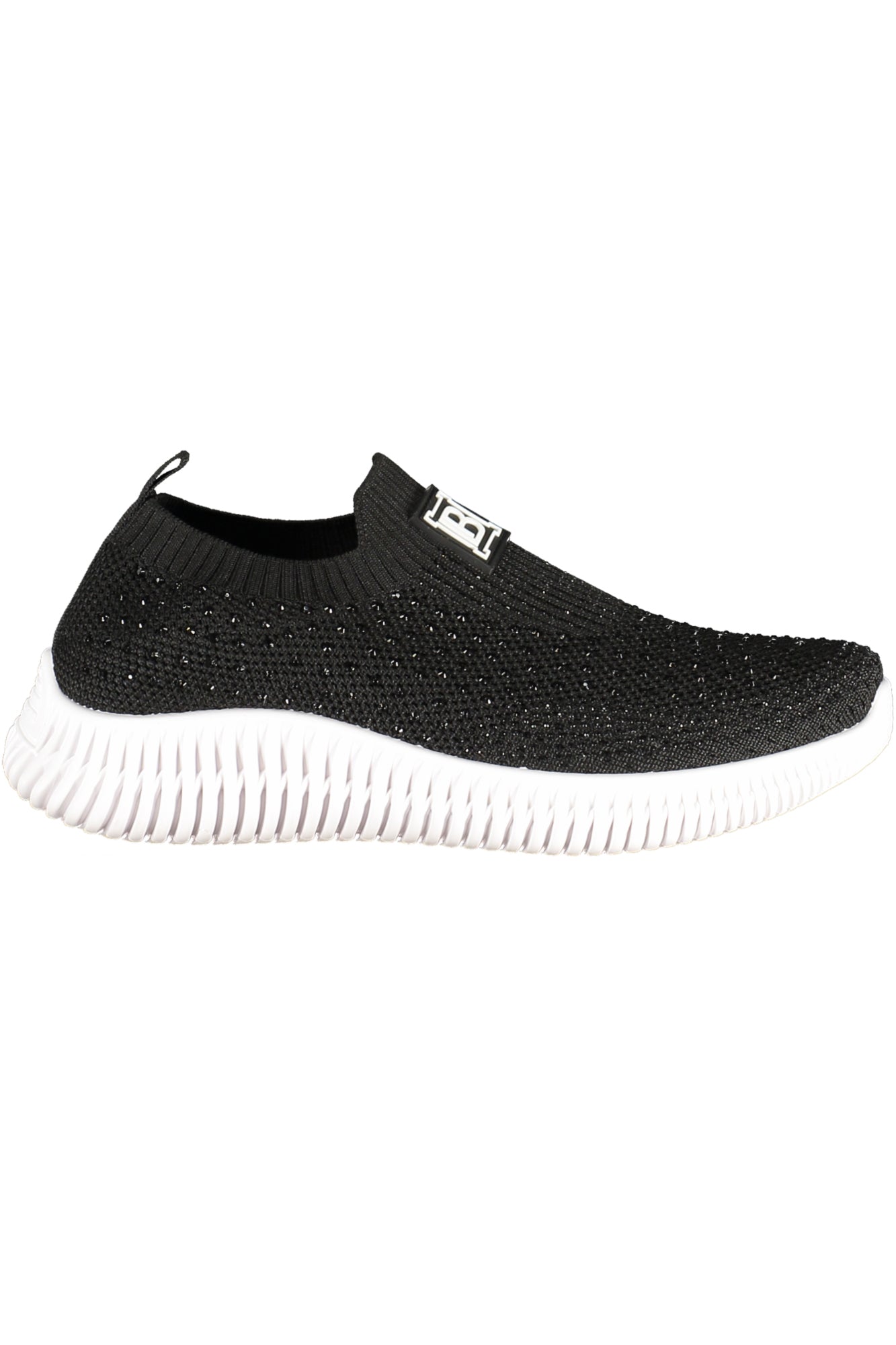 Laura Biagiotti Damen-Sportschuhe Weiss – Sneaker mit Strassapplikationen für Frühjahr/Sommer Schwarz