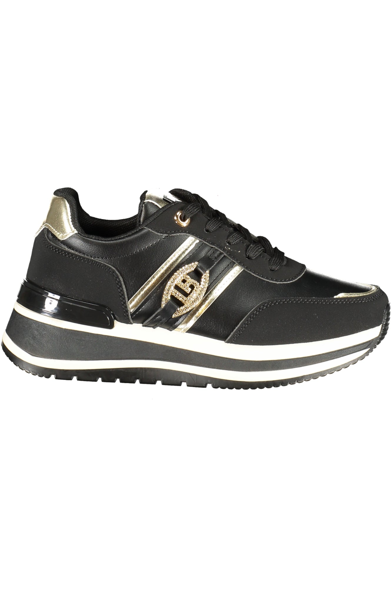 LAURA BIAGIOTTI Damen Sneaker – Sportschuh mit Schnürsenkeln Schwarz