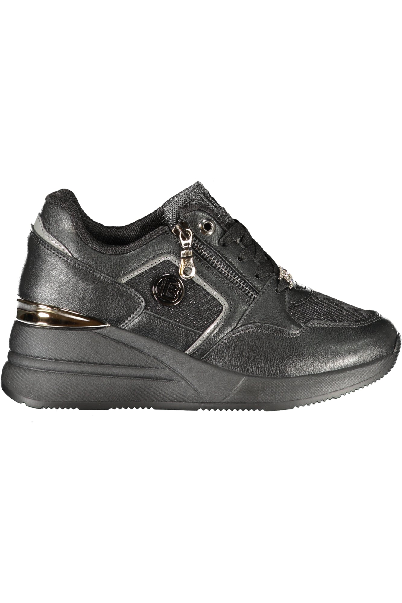 LAURA BIAGIOTTI Damen Sneaker – Sportschuh mit Schnürsenkel Schwarz Hauptbild