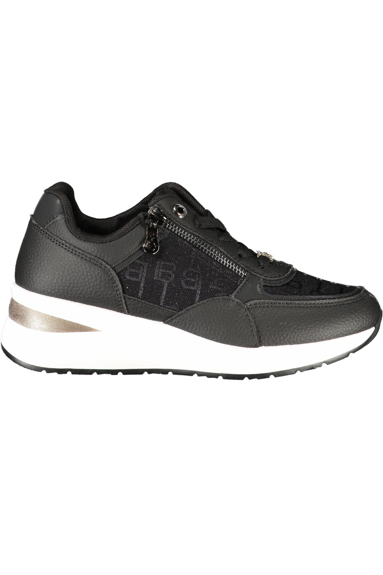 Laura Biagiotti Sneaker Damen – Weisse Sportschuhe mit 5 cm Plateauhöhe Schwarz