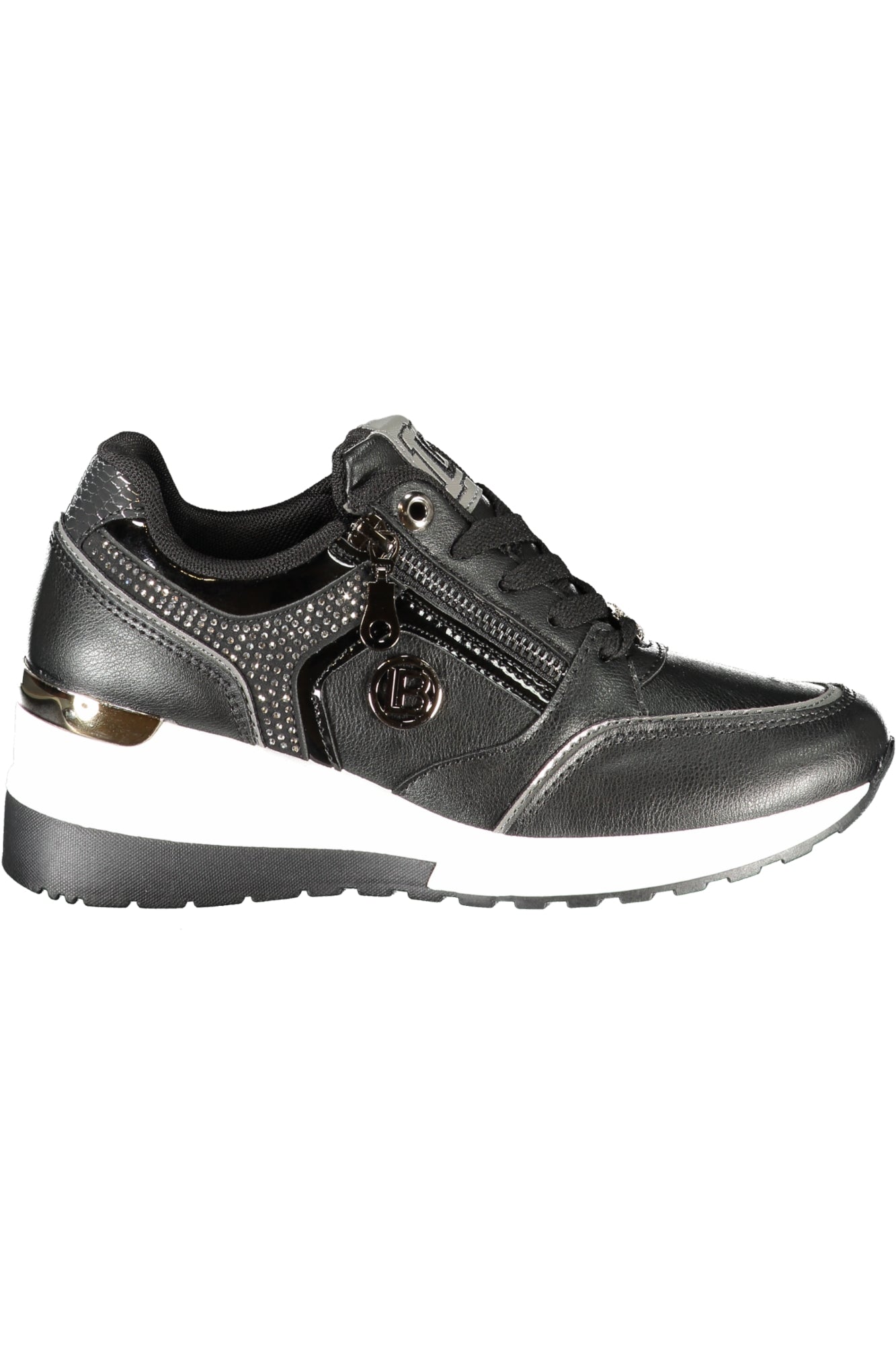 LAURA BIAGIOTTI Damen Sneaker – Sportschuh mit Schnürsenkel Schwarz Hauptbild