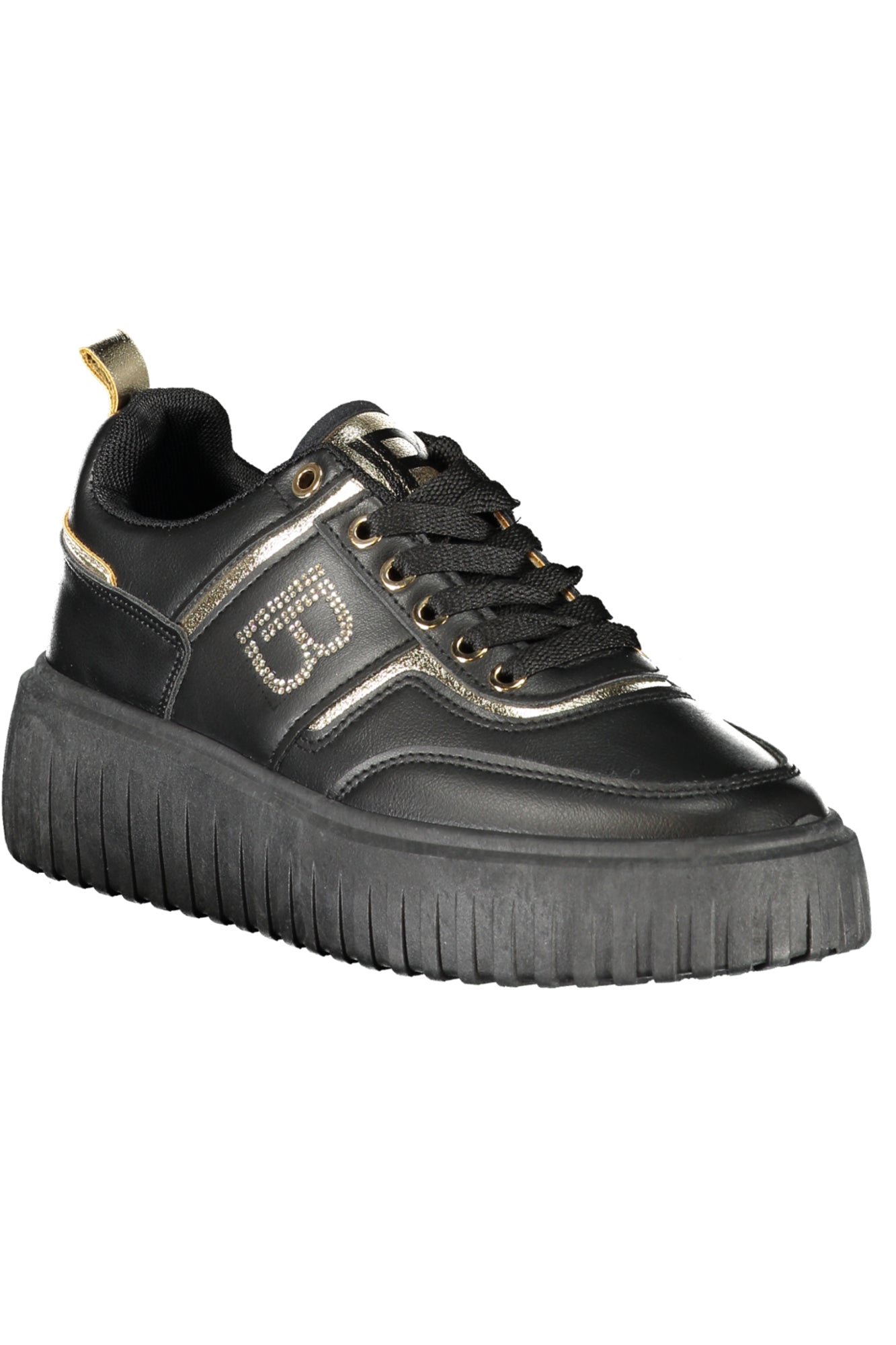 Laura Biagiotti Sneaker Damen – Sportschuhe Grün mit Strass-Print | soulluna.de Schwarz