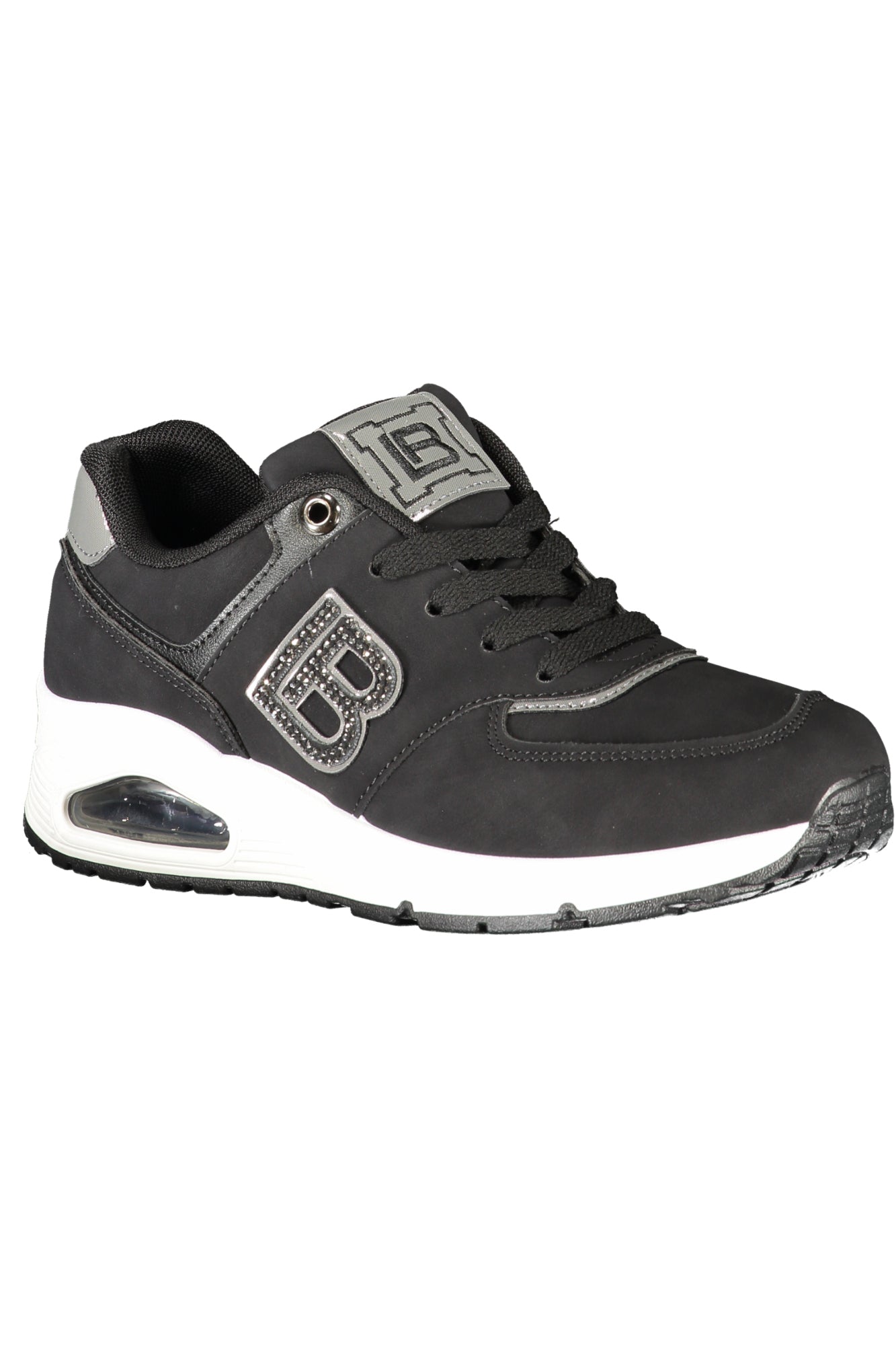 Laura Biagiotti Sneaker Damen – Schwarze Sportschuhe mit Strass-Applikation für Herbst/Winter Schwarz