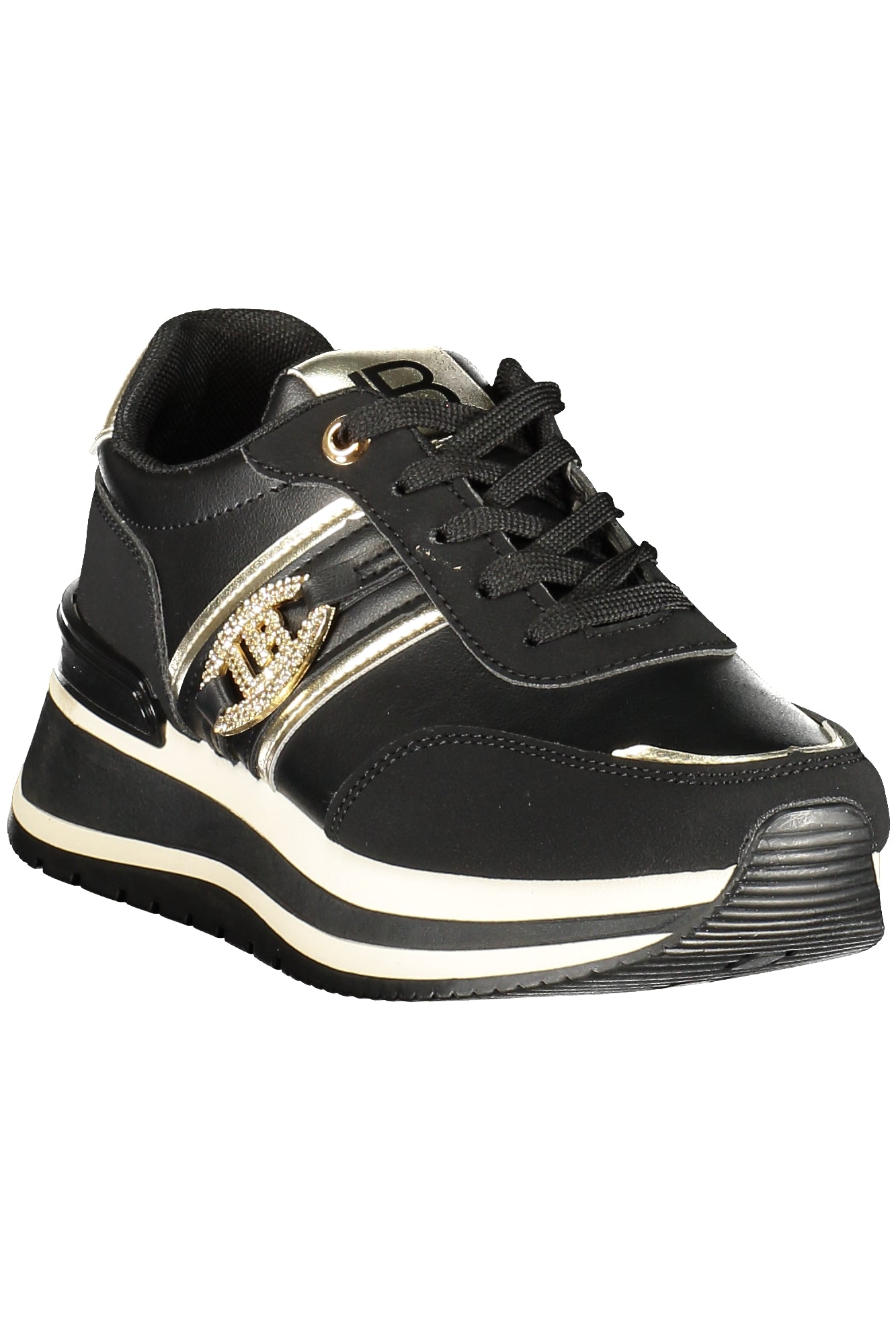 LAURA BIAGIOTTI Damen Sneaker – Sportschuh mit Schnürsenkeln Schwarz
