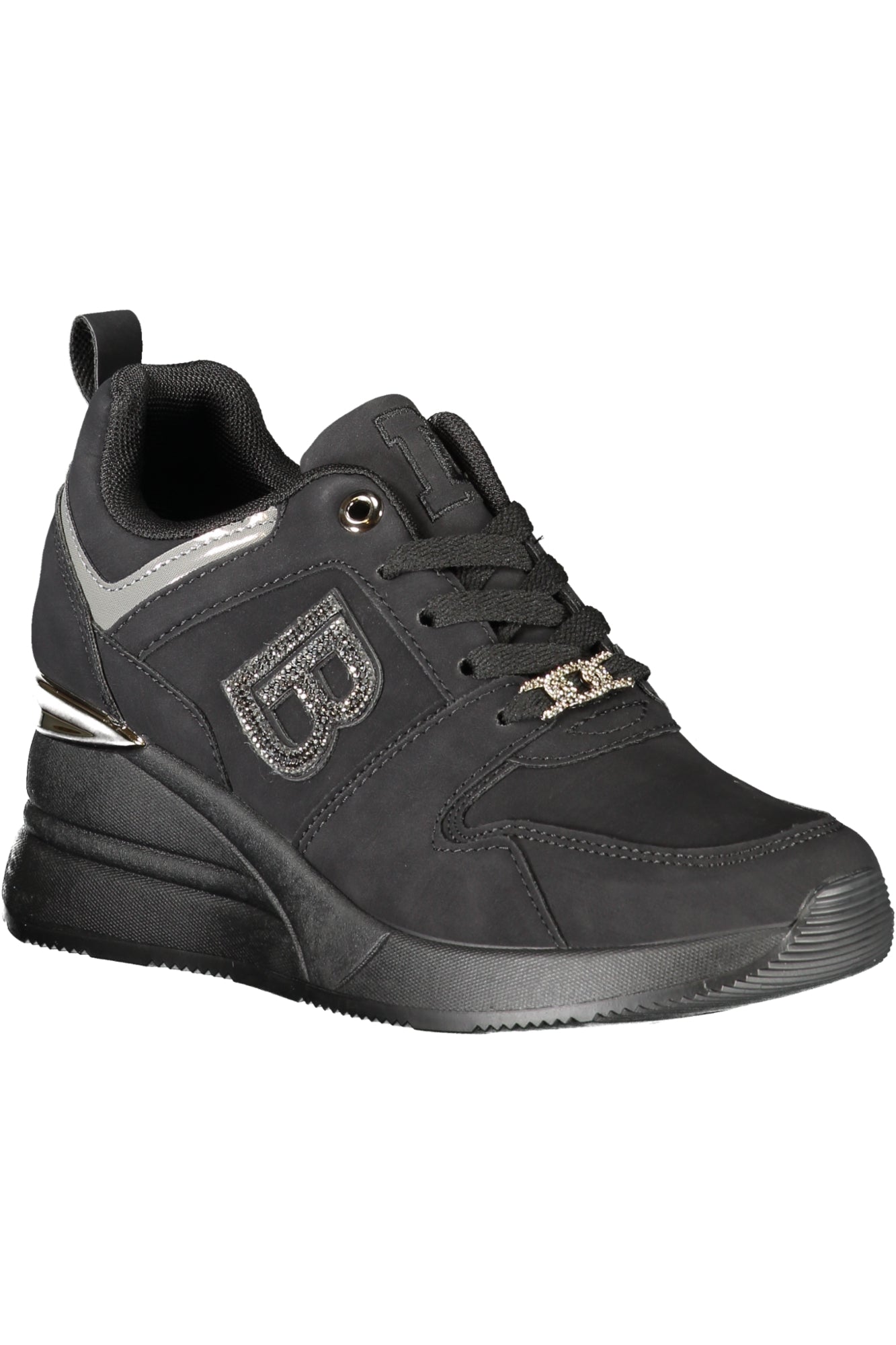 LAURA BIAGIOTTI Damen Sneaker – Sportschuh mit Schnürsenkel Schwarz