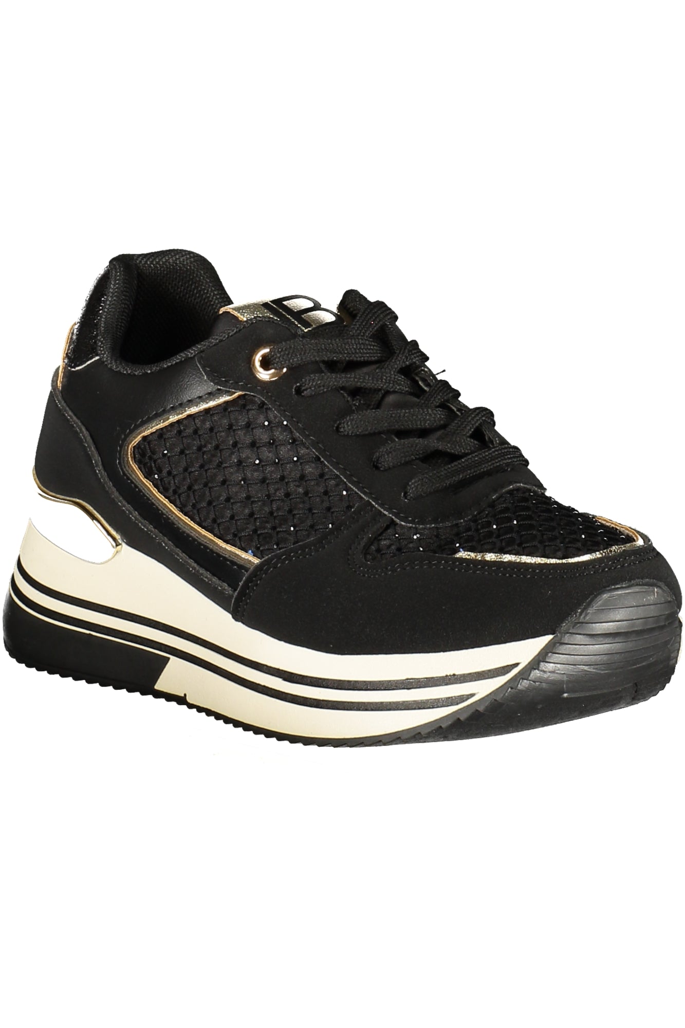 LAURA BIAGIOTTI Damen Sneaker – Sportschuh mit Schnürsenkeln Schwarz