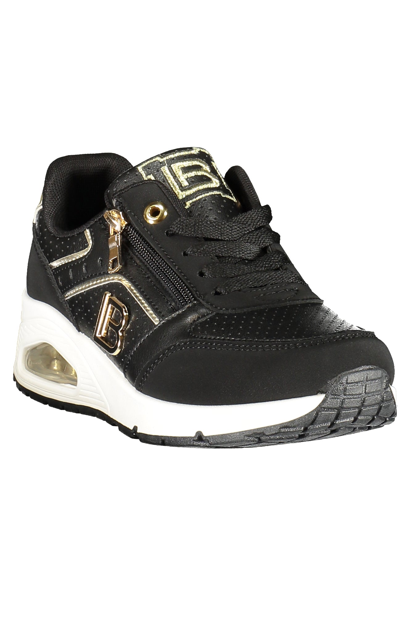 LAURA BIAGIOTTI Damen Sneaker – Sportschuh mit Schnürsenkeln Schwarz