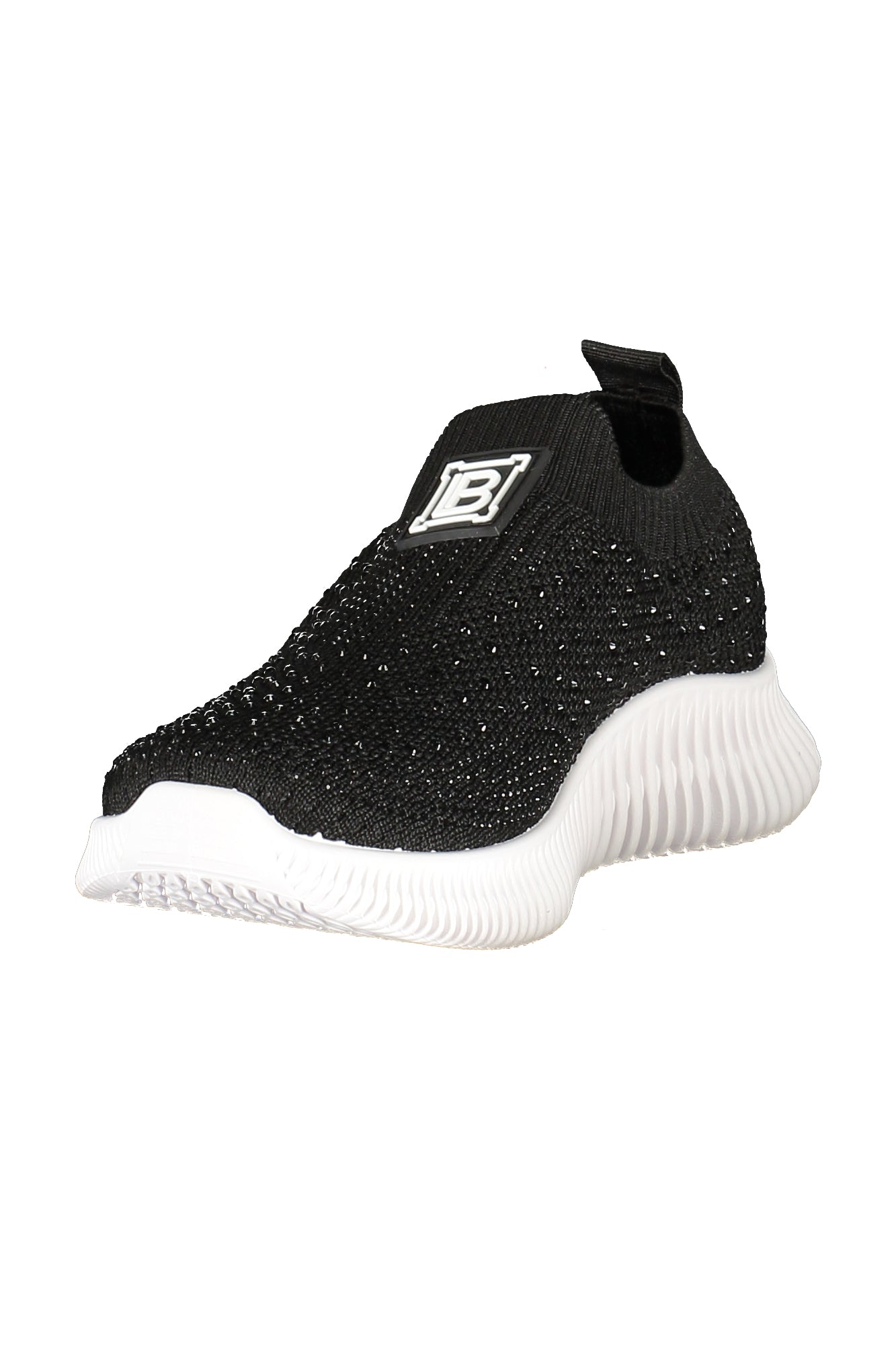 Laura Biagiotti Damen-Sportschuhe Weiss – Sneaker mit Strassapplikationen für Frühjahr/Sommer Schwarz