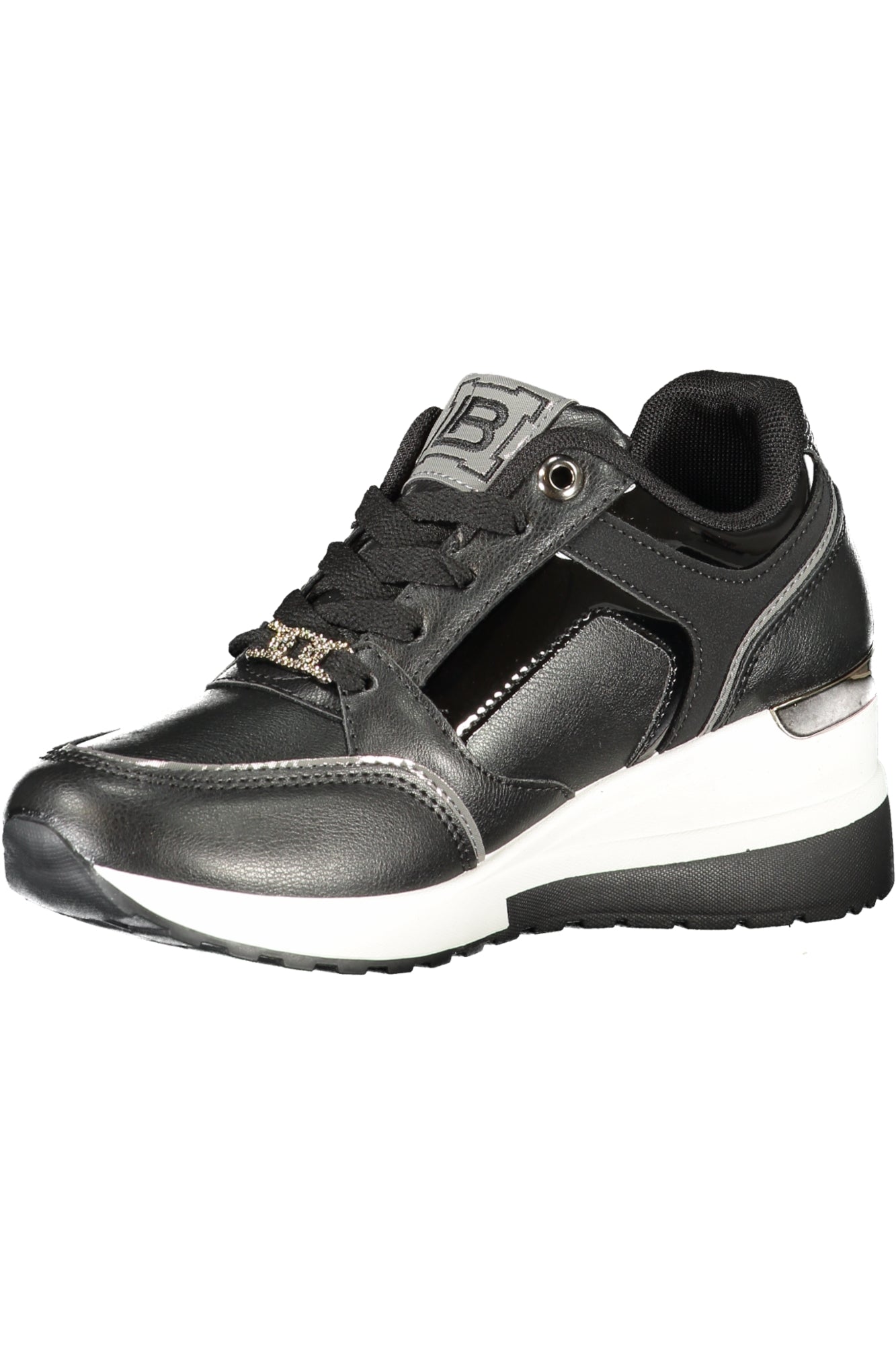 LAURA BIAGIOTTI Damen Sneaker – Sportschuh mit Schnürsenkel Schwarz