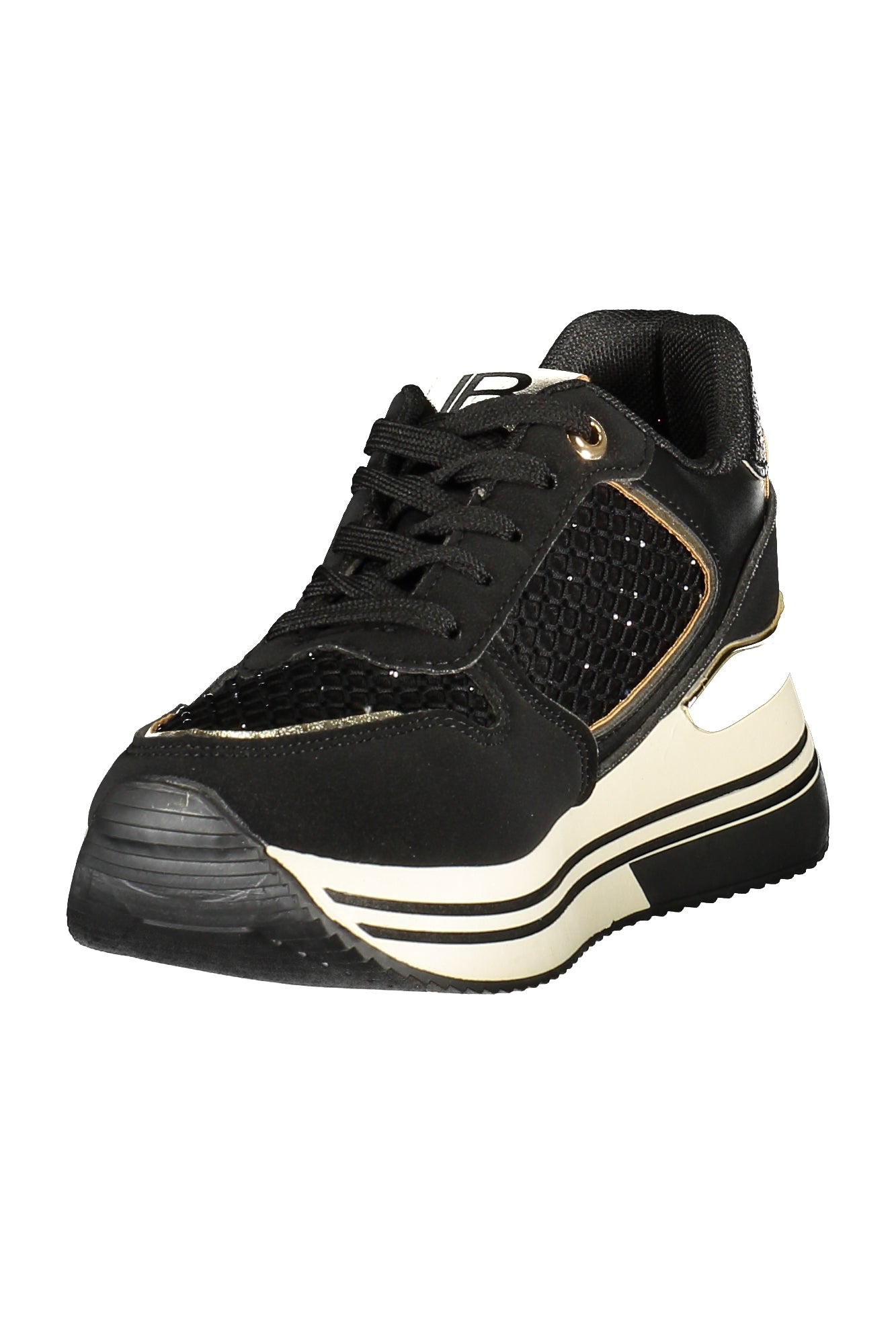LAURA BIAGIOTTI Damen Sneaker – Sportschuh mit Schnürsenkeln Schwarz