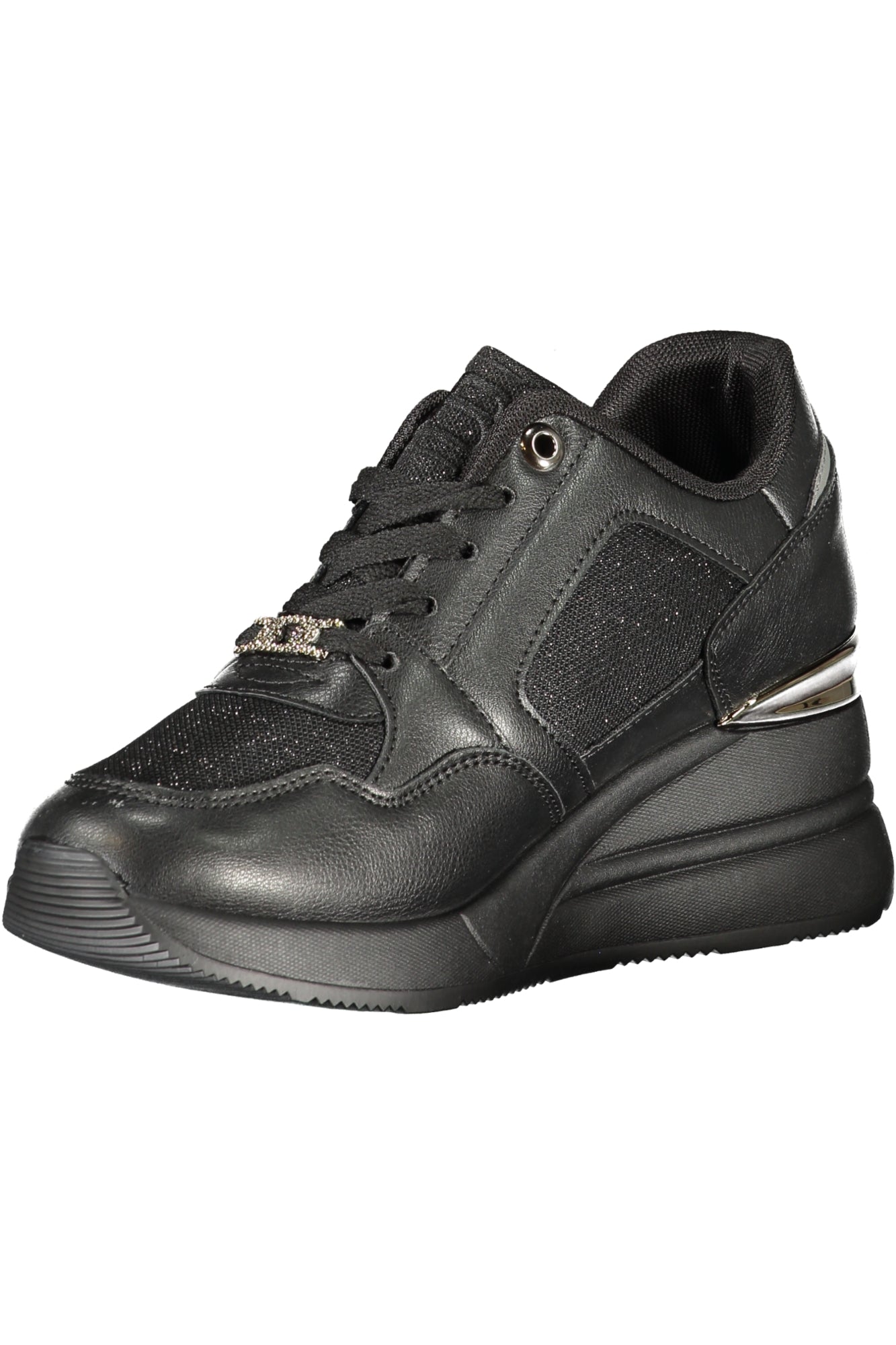 Laura Biagiotti Sneaker Damen – Schwarze Sportschuhe mit Plateauabsatz Schwarz