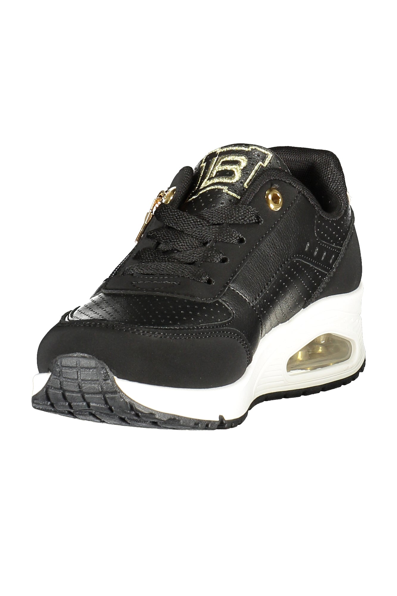 LAURA BIAGIOTTI Damen Sneaker – Sportschuh mit Schnürsenkeln Schwarz