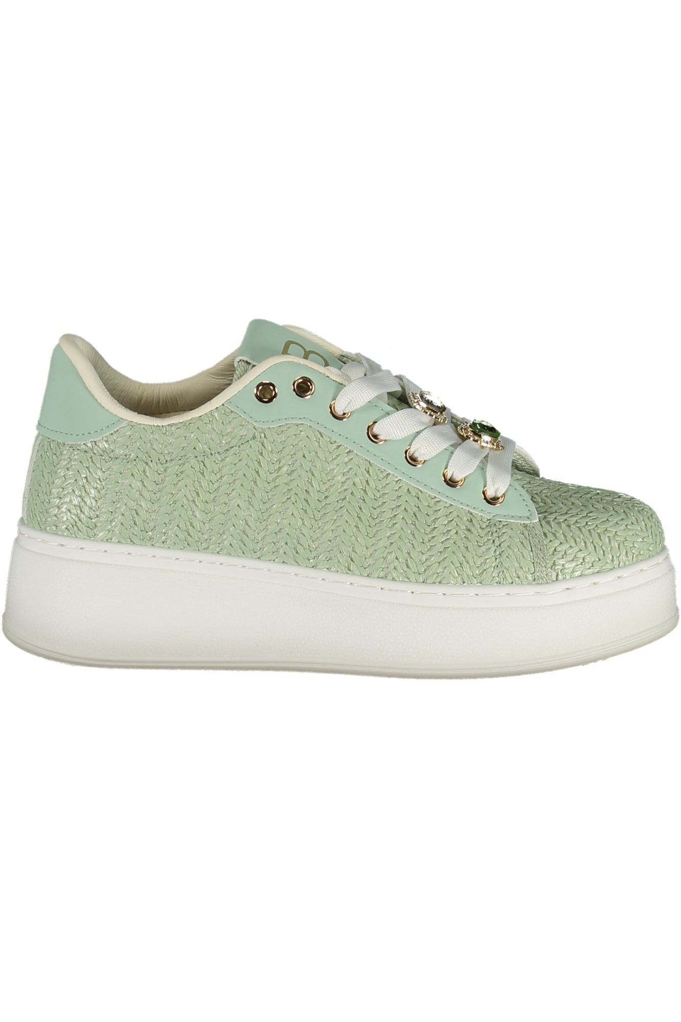LAURA BIAGIOTTI Damen Sneaker – Sportschuh mit Schnürsenkeln Grün