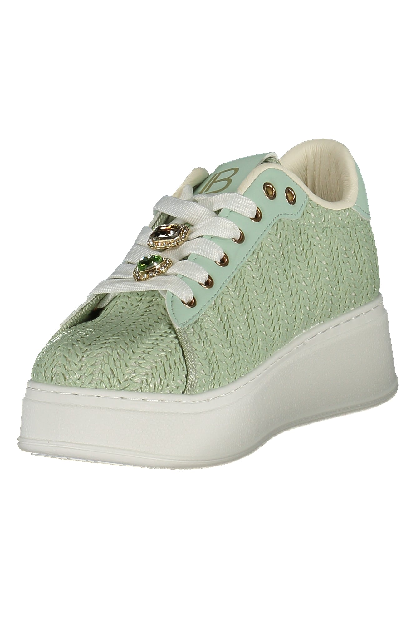LAURA BIAGIOTTI Damen Sneaker – Sportschuh mit Schnürsenkeln Grün