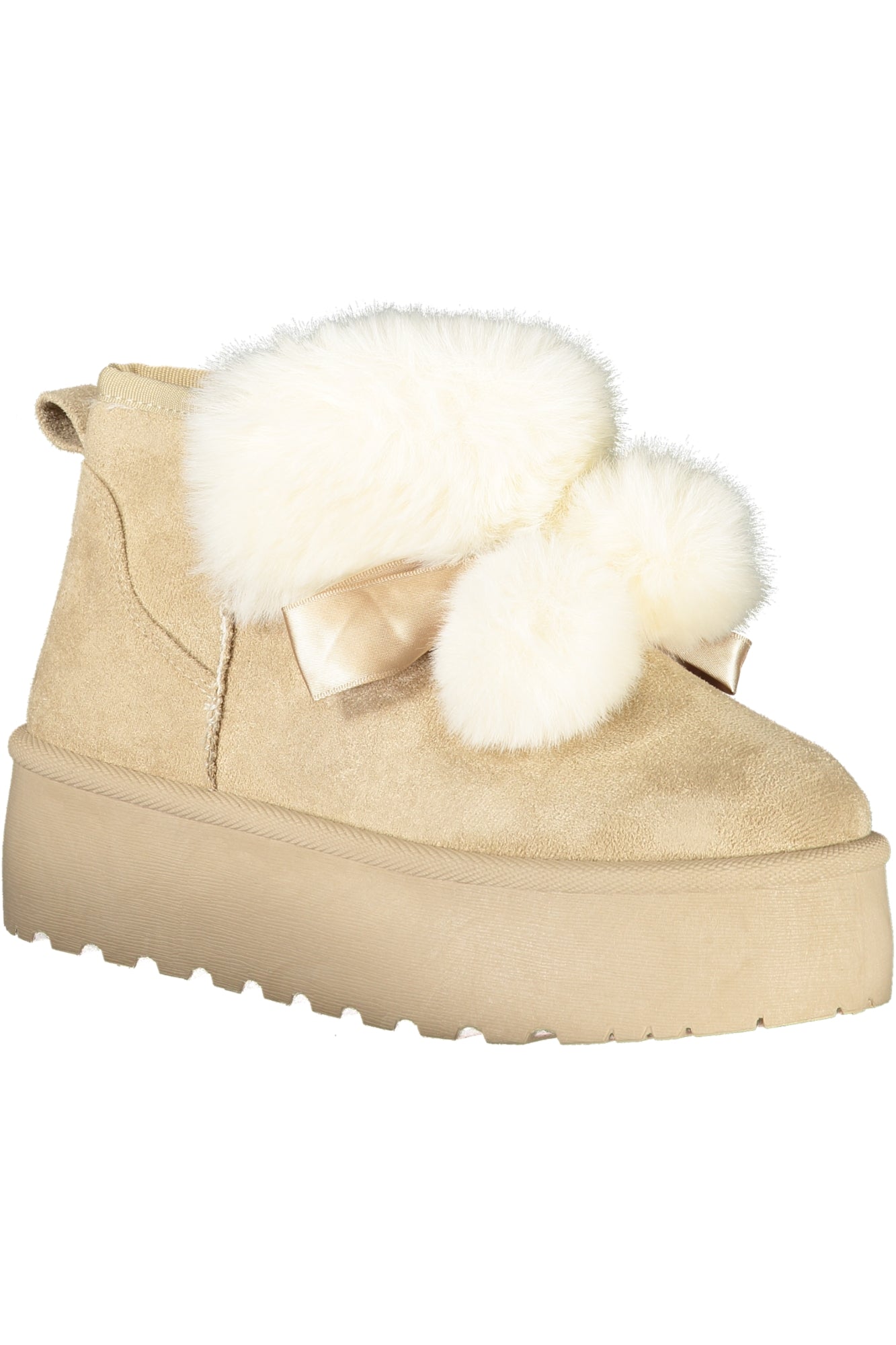 Laura Biagiotti Damenstiefel Braun – Stiefeletten mit Pelz & Keilabsatz | soulluna.de Beige