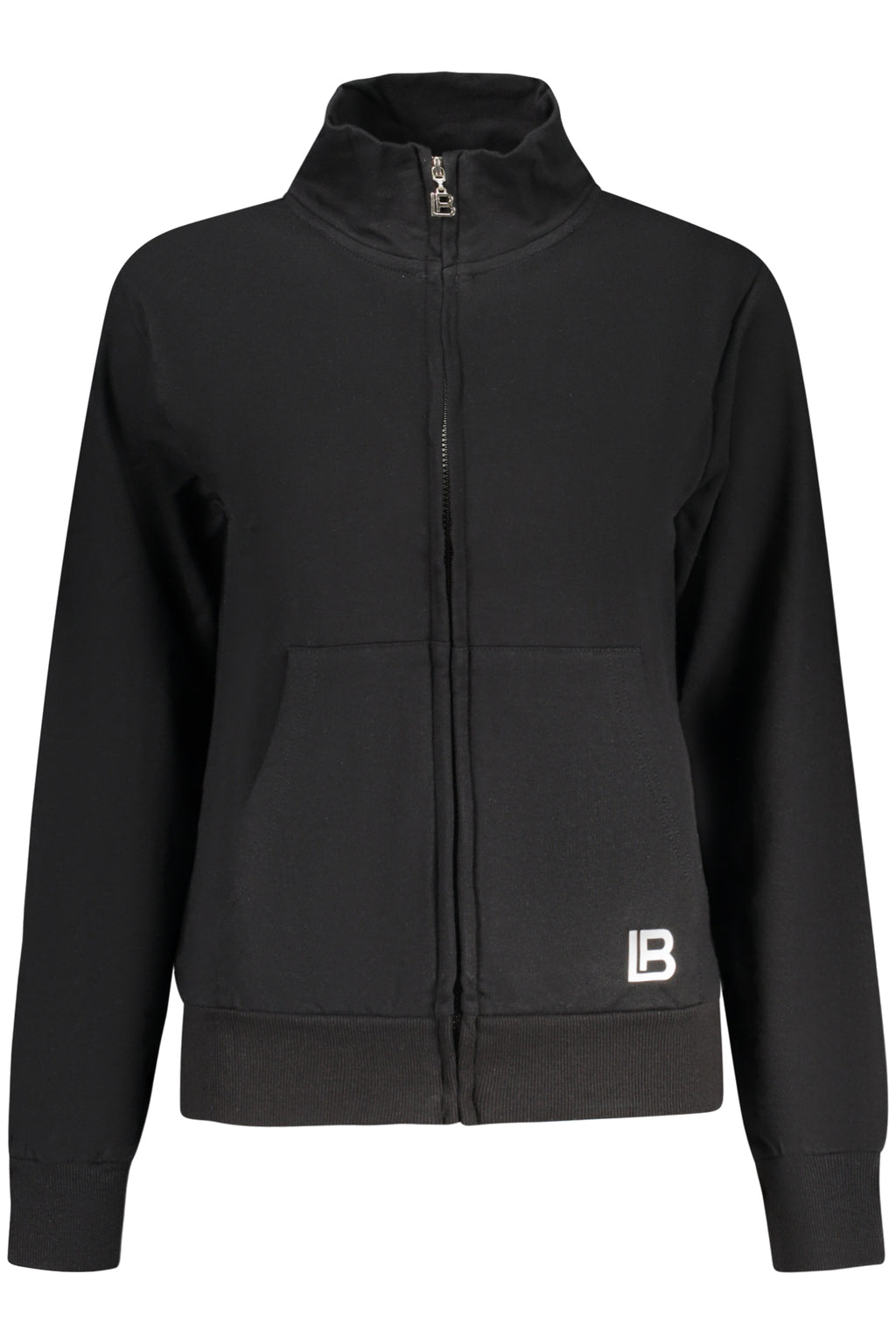 LAURA BIAGIOTTI DAMEN-SWEATSHIRT MIT REISSVERSCHLUSS, SCHWARZ