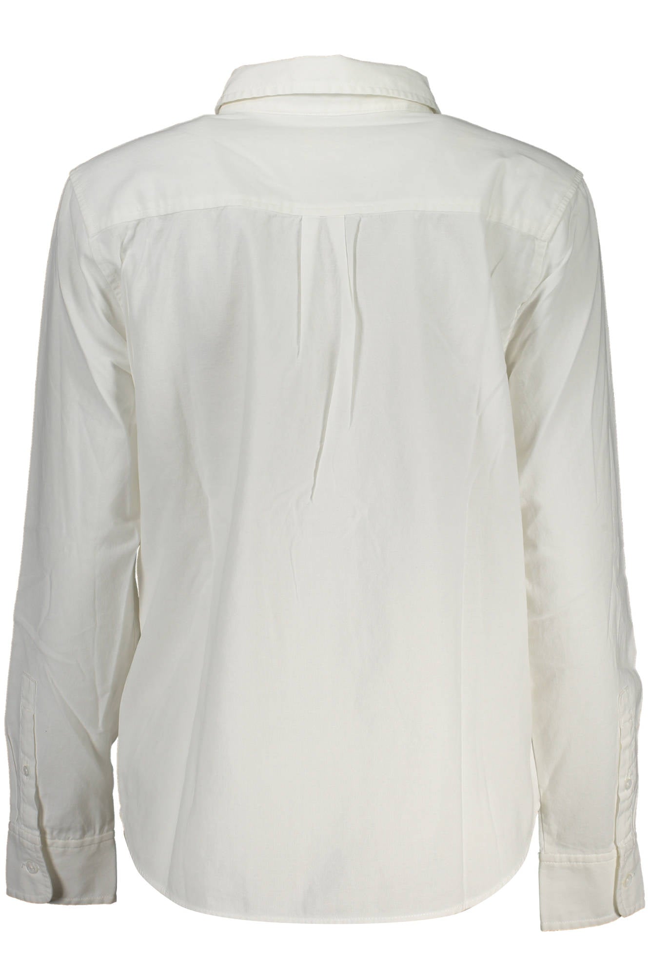 LEVI'S Langarmshirt Damen Weiss – Italienischer Kragen aus 100% Baumwolle Weiß