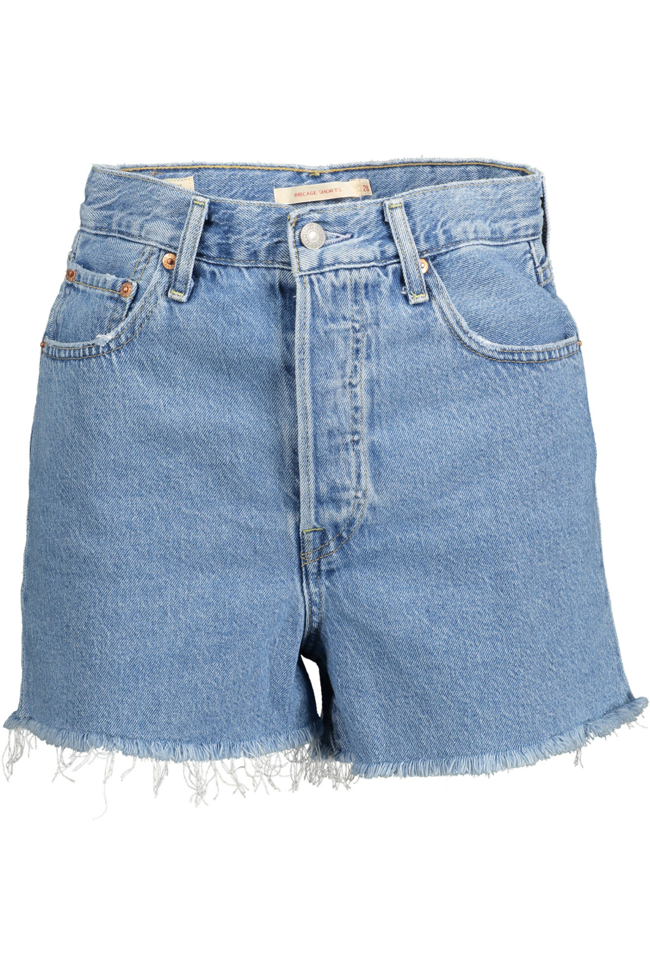 LEVI'S Jeans Shorts Damen Hellblau – Denim-Shorts mit Fransensaum für Sommer Hellblau