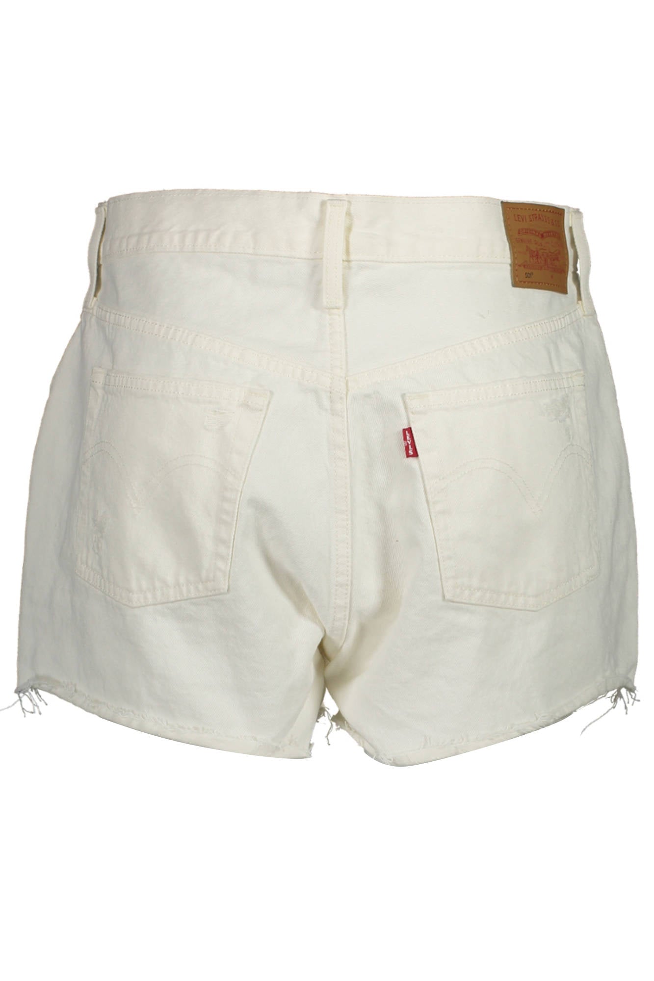 LEVI'S 501 Jeans Shorts Damen – Weiße Denim Shorts mit Used-Effekt | soulluna.de Weiß