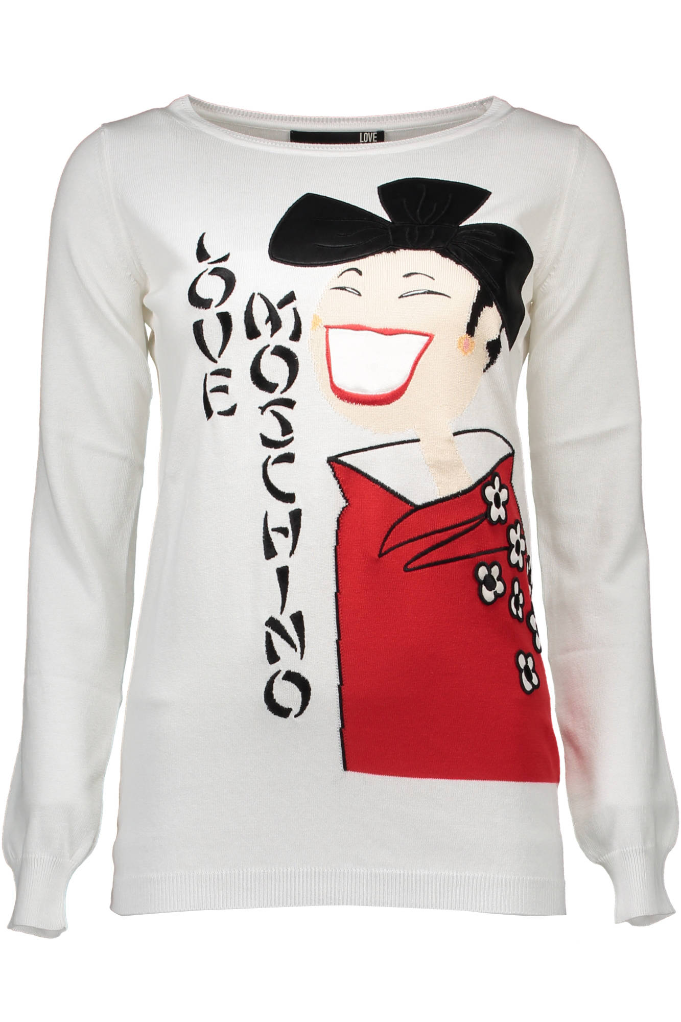 WEIßER FRAUEN-SWEATER LOVE MOSCHINO Hauptbild