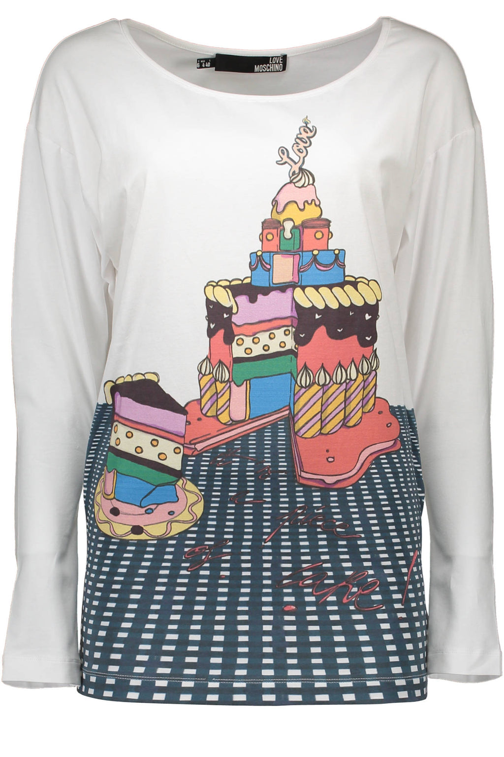 LOVE MOSCHINO LANGARM T-SHIRT DAMEN WEISS