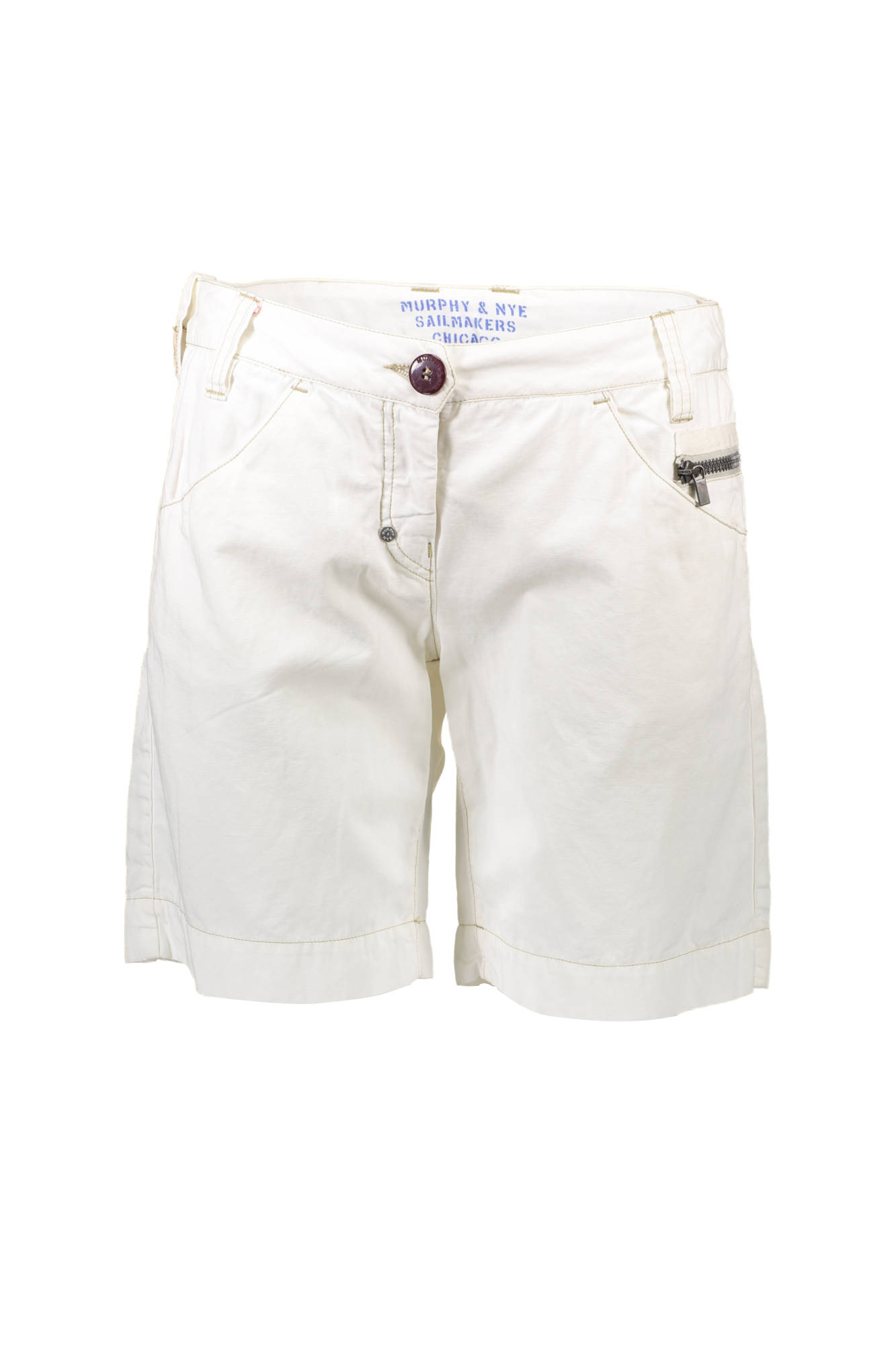 MURPHY & NYE Bermuda-Hose Damen – Weiße Sommerhose aus Baumwolle-Leinen Weiß Main image