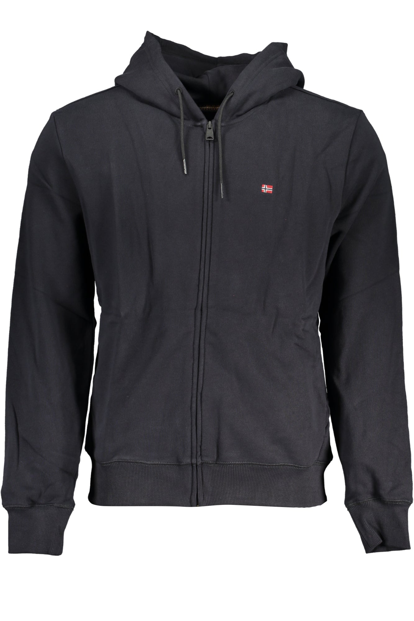 NAPAPIJRI Sweatshirt Herren mit Kapuze – Schwarzer Zip aus 100% Baumwolle | soulluna.de Schwarz