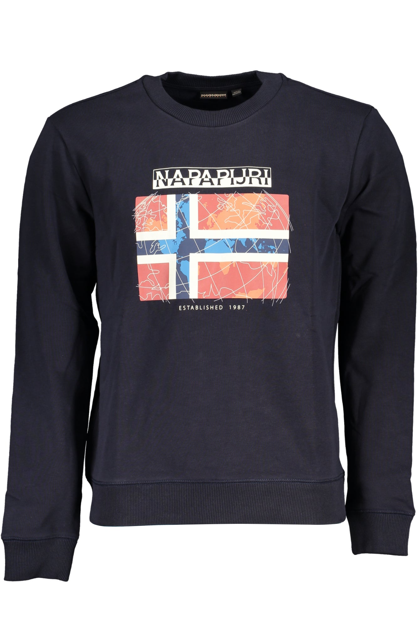 Napapijri Blaues Sweatshirt Für Herren Mit Reissverschluss Blau