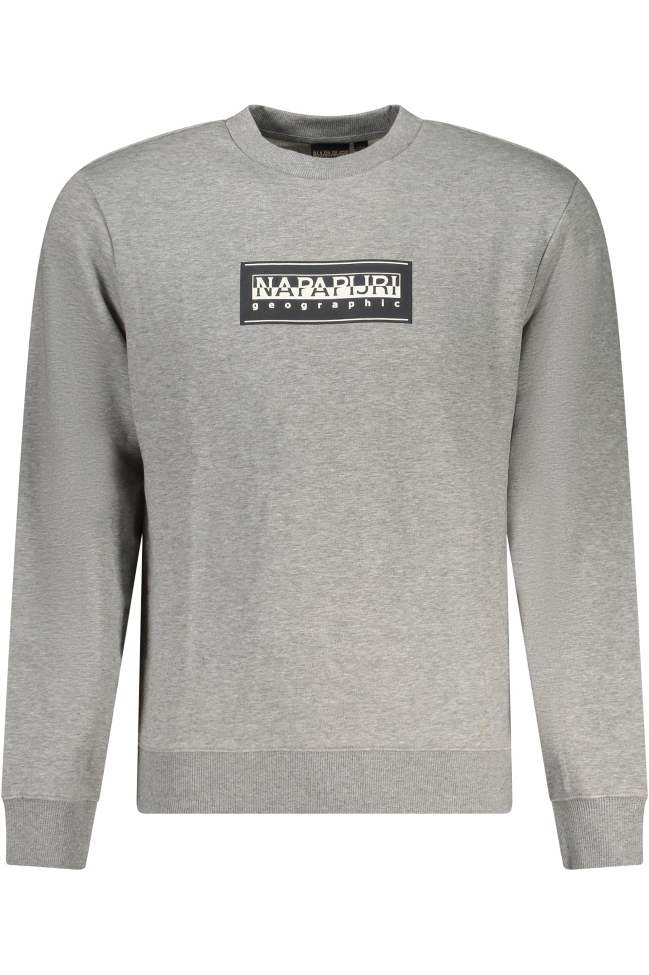 Napapijri Schwarzes Herren-Sweatshirt Mit Reissverschluss Grau