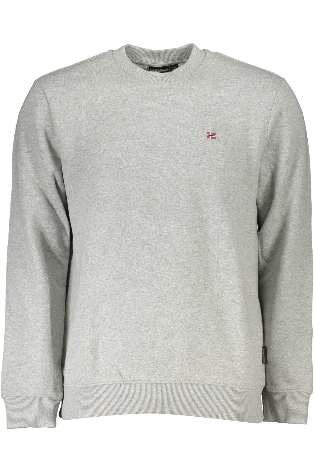 Napapijri Sweatshirt Herren mit Reißverschluss – Graues Fleece aus Bio-Baumwolle Grau