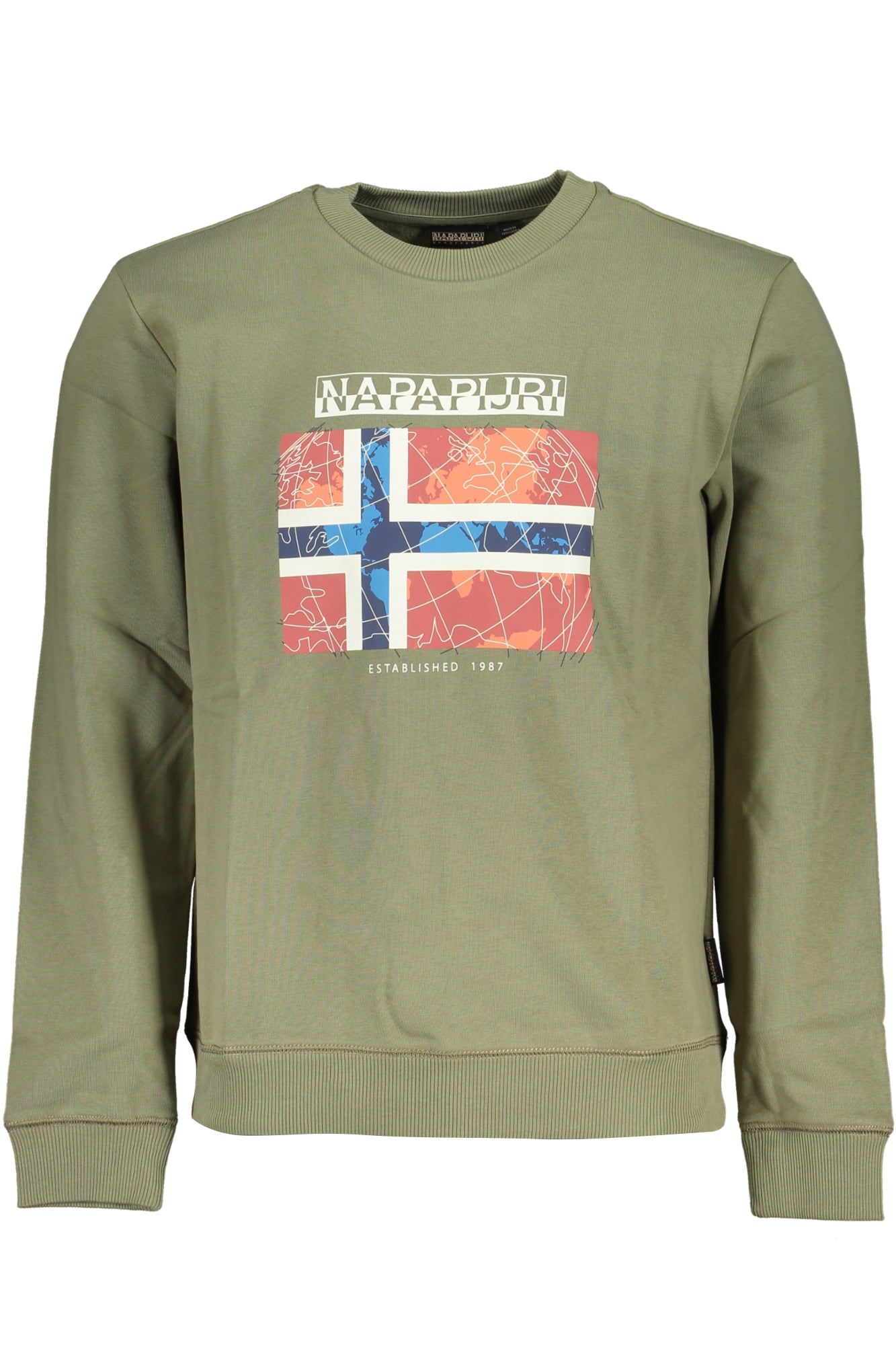 Napapijri Blaues Sweatshirt Für Herren Mit Reissverschluss Grün