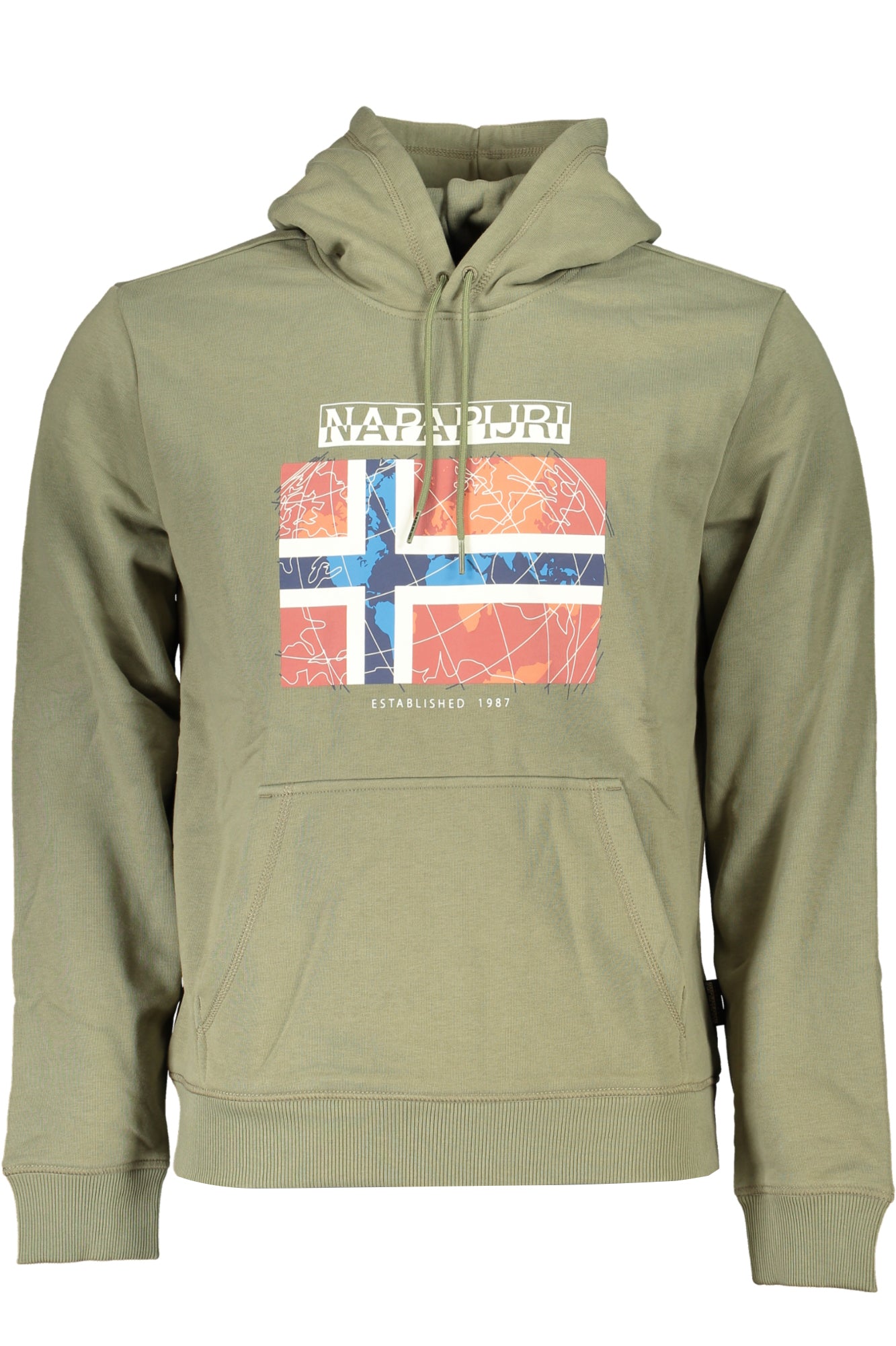 NAPAPIJRI GRÜNES HERREN-SWEATSHIRT MIT REISSVERSCHLUSS Hauptbild