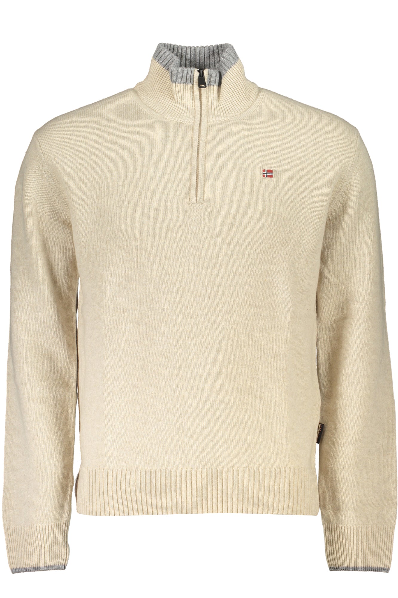 Napapijri Pullover Herren – Grauer Langarm-Pullover für Herbst/Winter | soulluna.de Beige