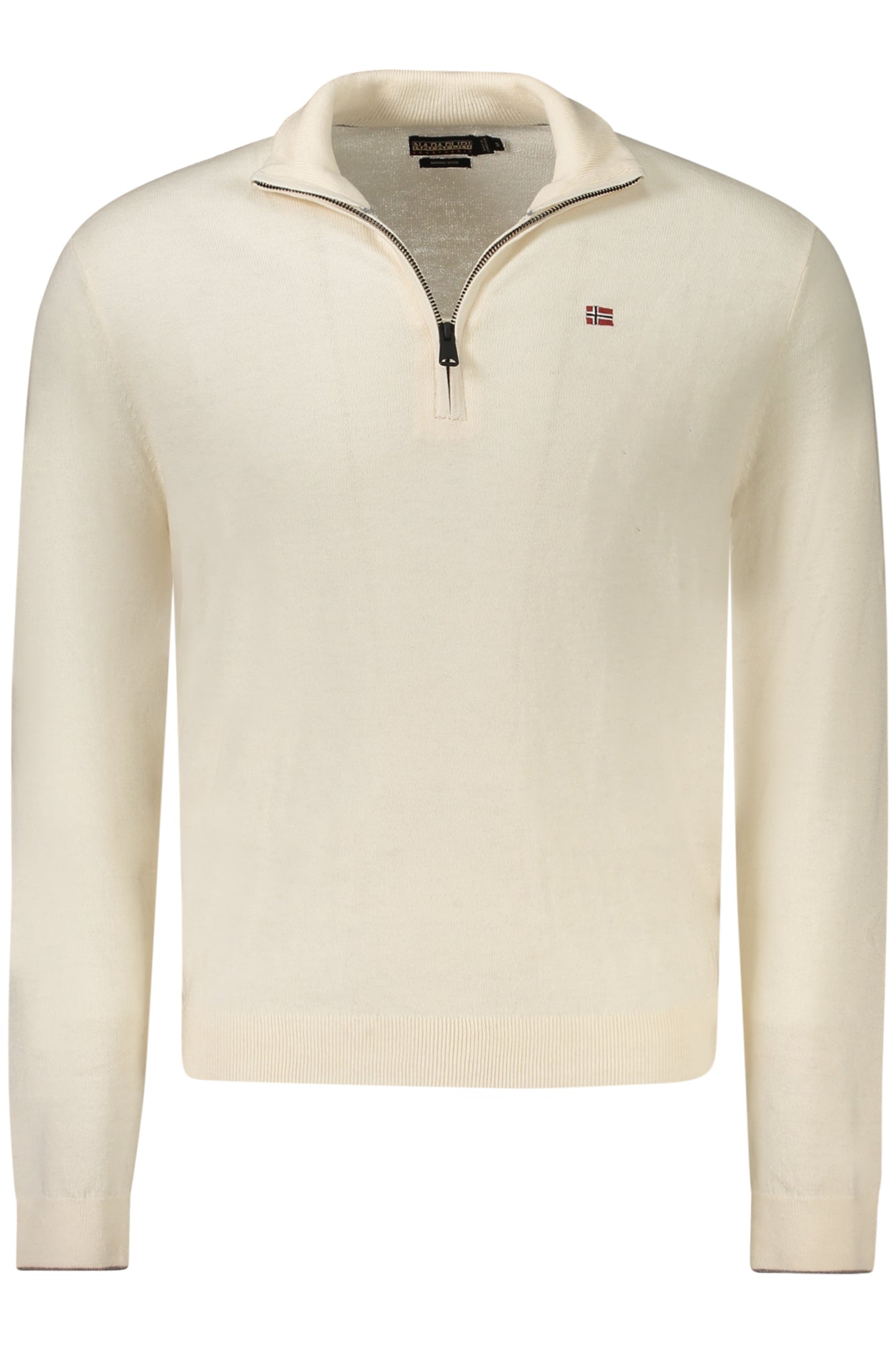 NAPAPIJRI Herrenpullover – Blauer Winterpullover mit Halbreißverschluss | soulluna.de Weiß