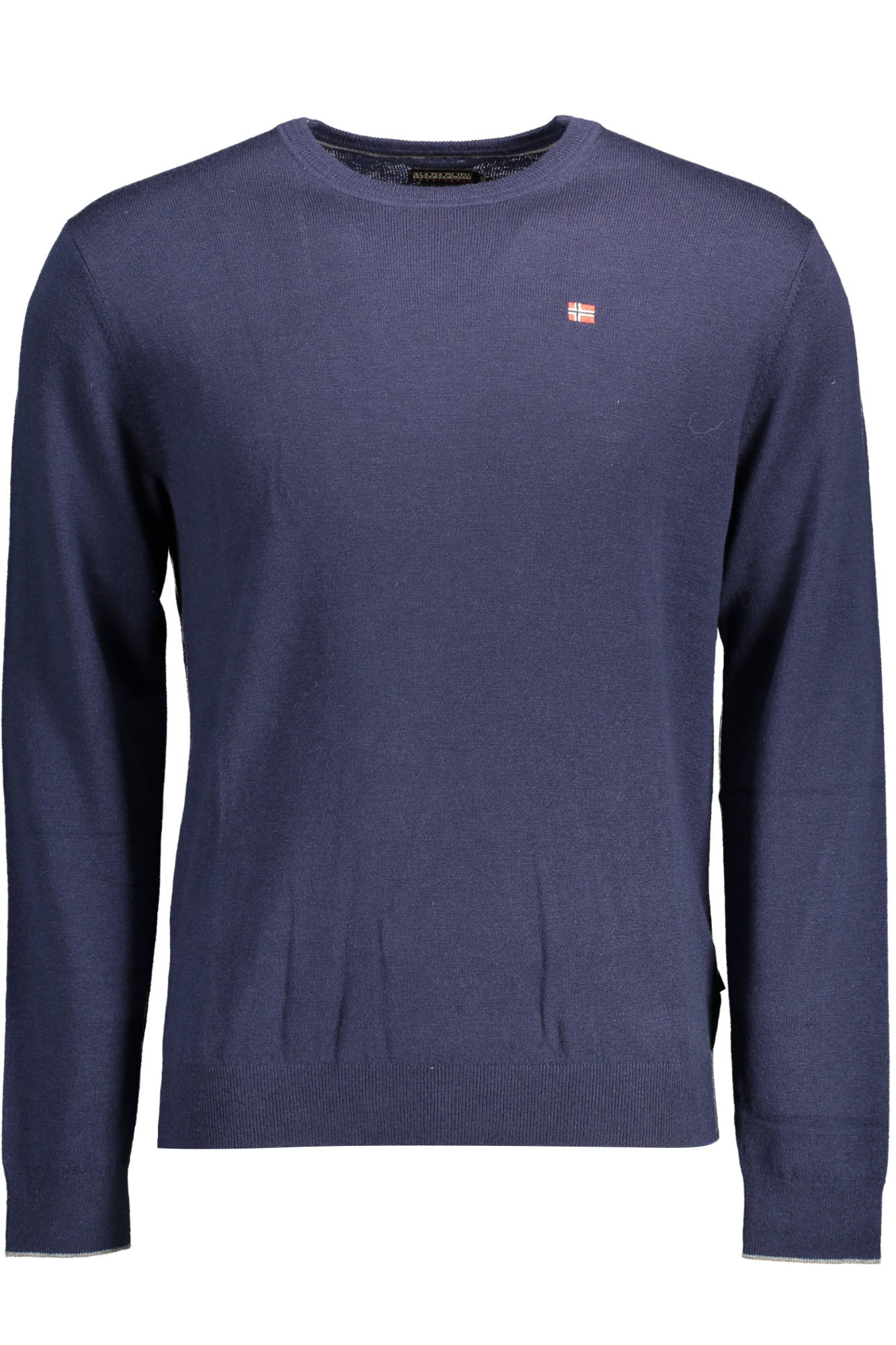 NAPAPIJRI Pullover Herren – Blauer Wollpullover mit Logo-Stickerei für Herbst/Winter Blau