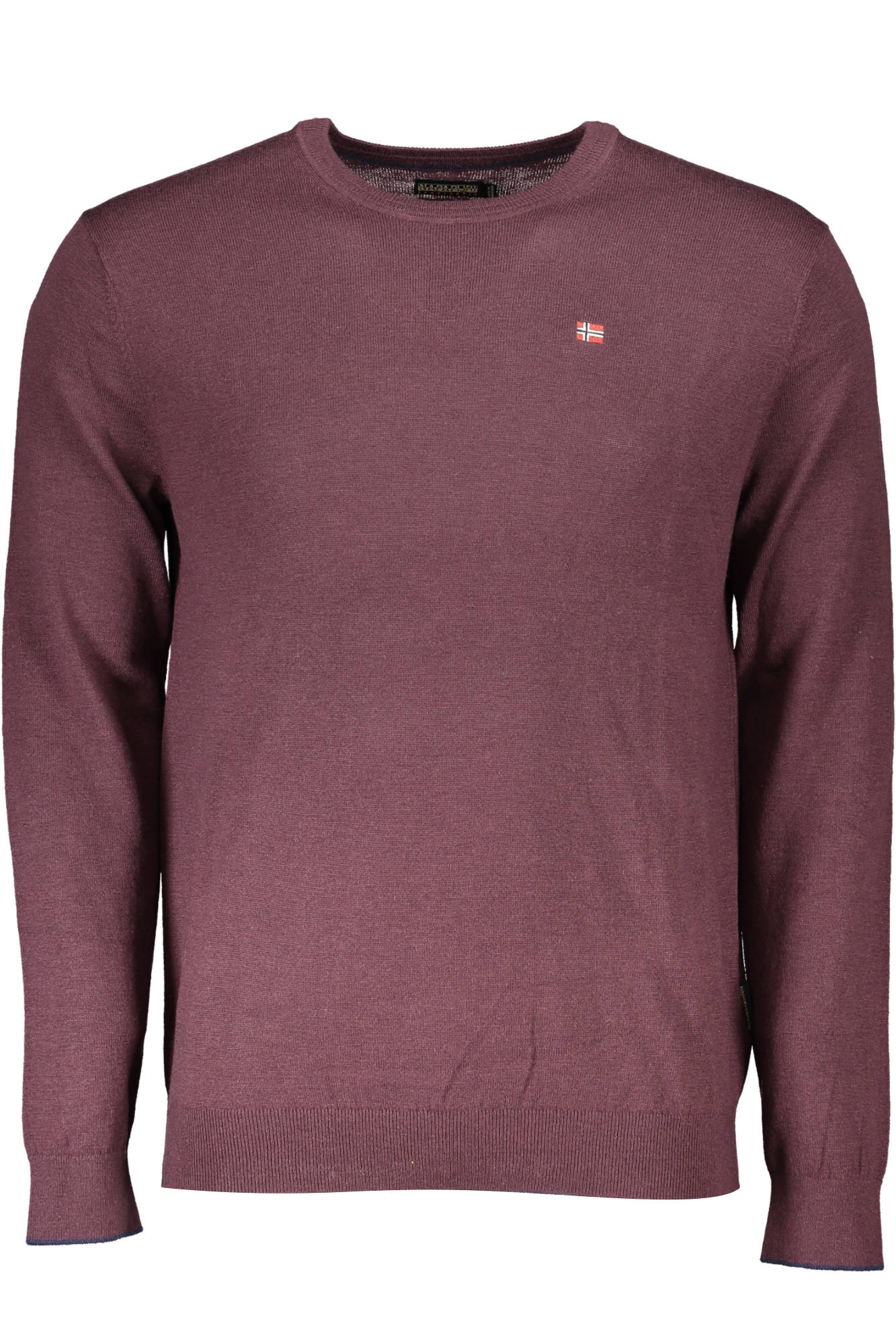 NAPAPIJRI Pullover Herren – Blauer Wollpullover mit Logo-Stickerei für Herbst/Winter Violett