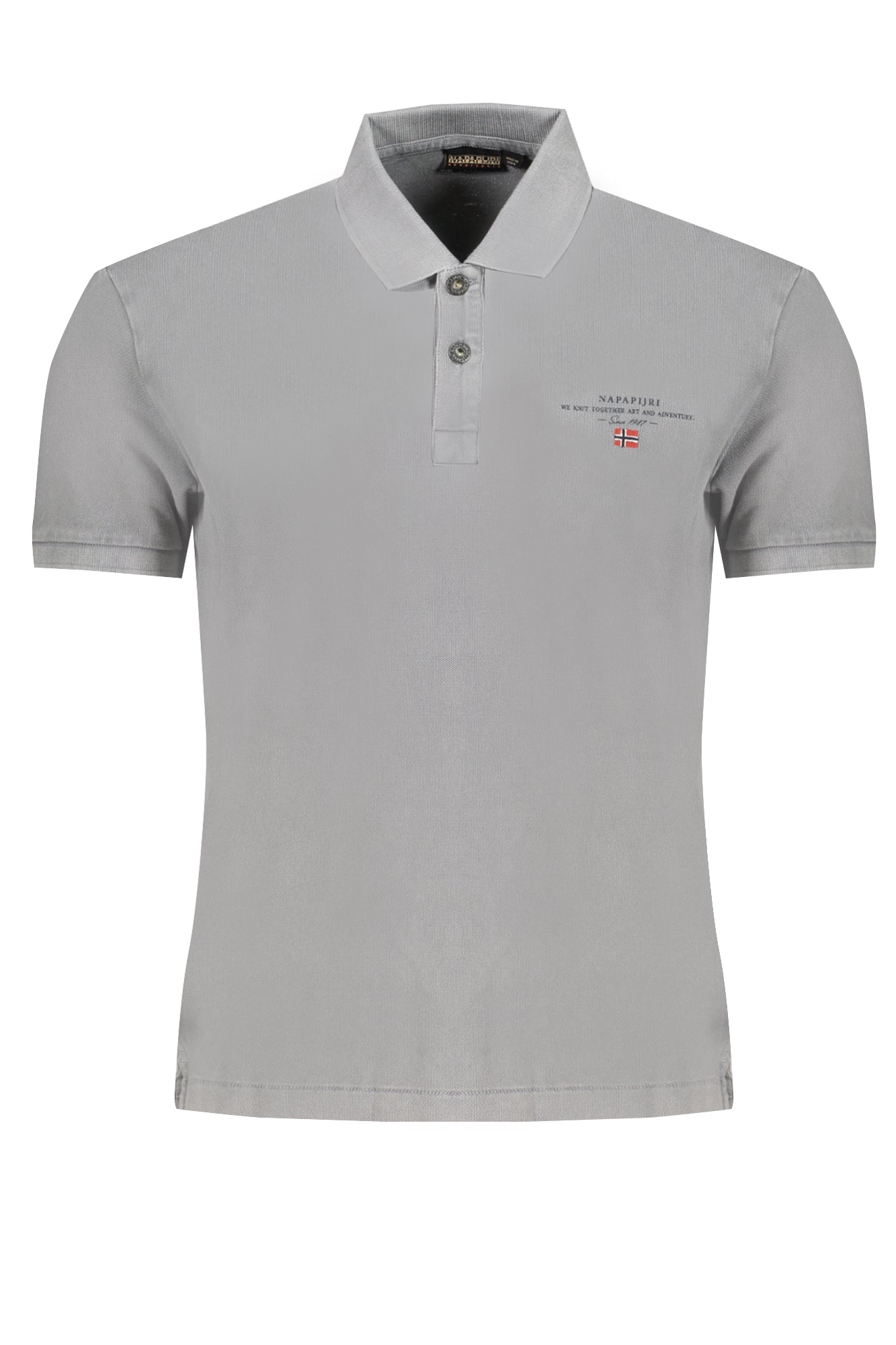 GRAUES KURZÄRMELIGES POLOSHIRT FÜR HERREN VON NAPAPIJRI