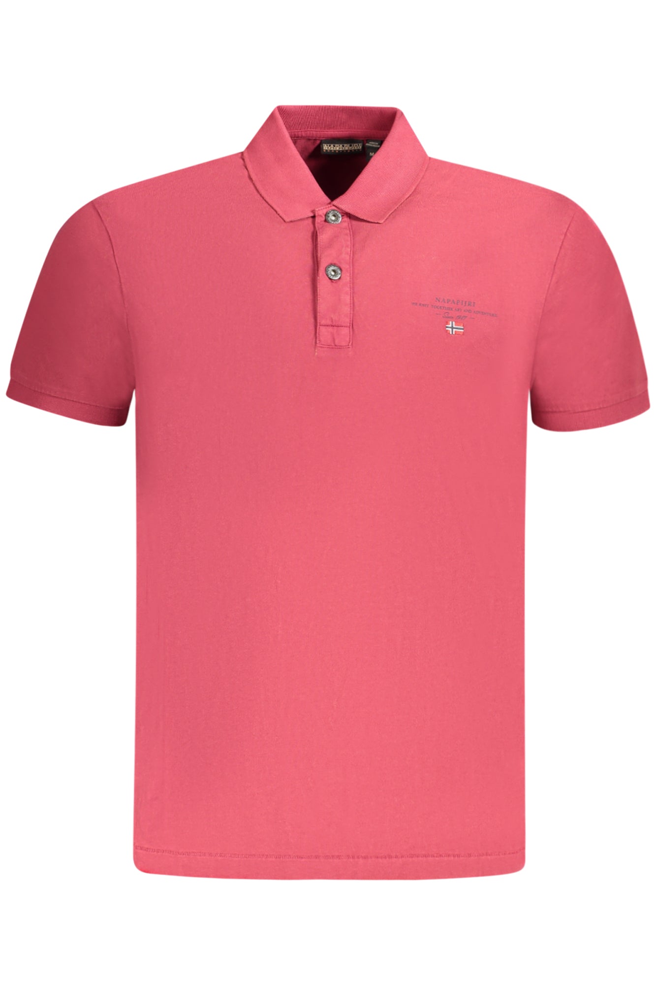 NAPAPIJRI Poloshirt Herren Kurzarm Orange – Klassisches Baumwoll-Shirt für Frühjahr/Sommer Rot