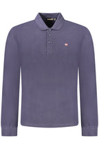 Napapijri Herren Langarm-Poloshirt, Blau