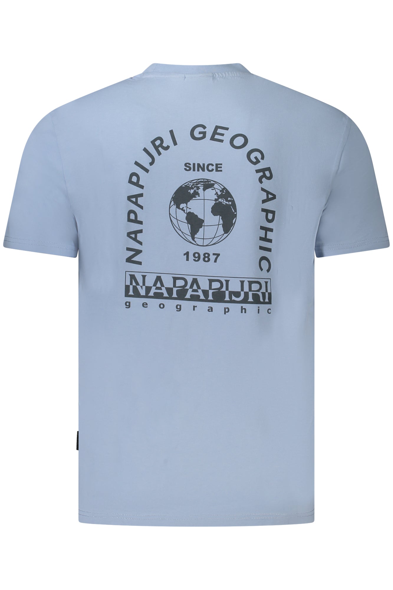 Napapijri Kurzarm-T-Shirt Herren Weiss Hellblau