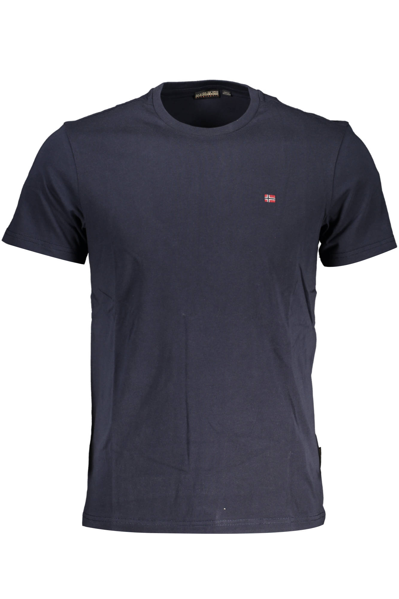 NAPAPIJRI Kurzarm-T-Shirt Herren Blau – Baumwolle mit Logo-Stickerei Blau