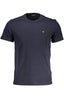 NAPAPIJRI Kurzarm-T-Shirt Herren Blau – Baumwolle mit Logo-Stickerei Blau