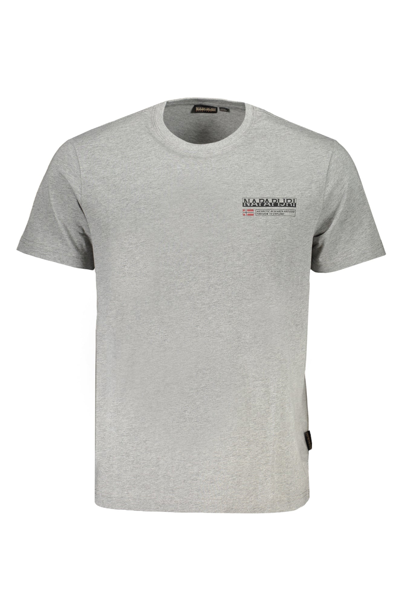 NAPAPIJRI Herren T-Shirt Grau – Kurzärmlig aus 100% Bio-Baumwolle Grau