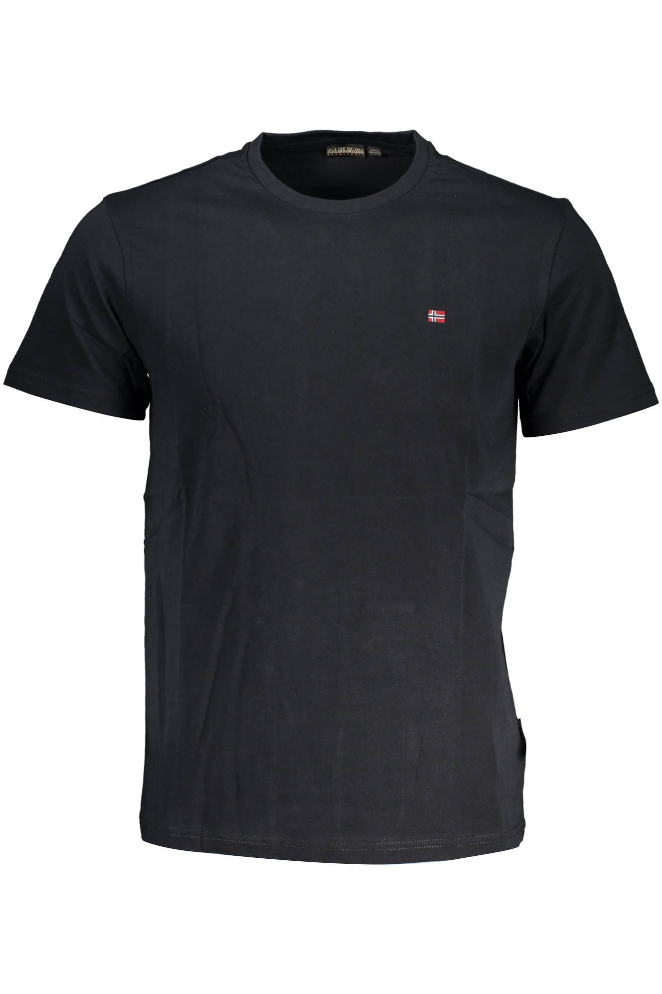 Napapijri Kurzarm-T-Shirt Herren Schwarz – Logo-Stickerei aus Baumwolle Schwarz