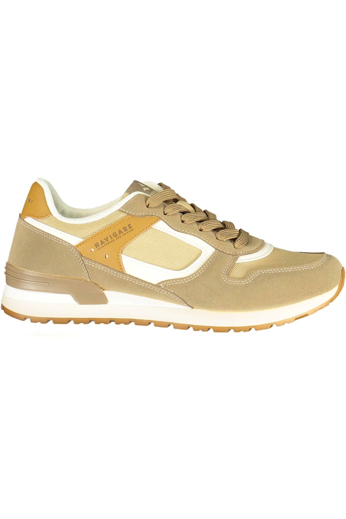 NAVIGARE Herren Sneaker – Sportschuh mit Schnürsenkeln Beige