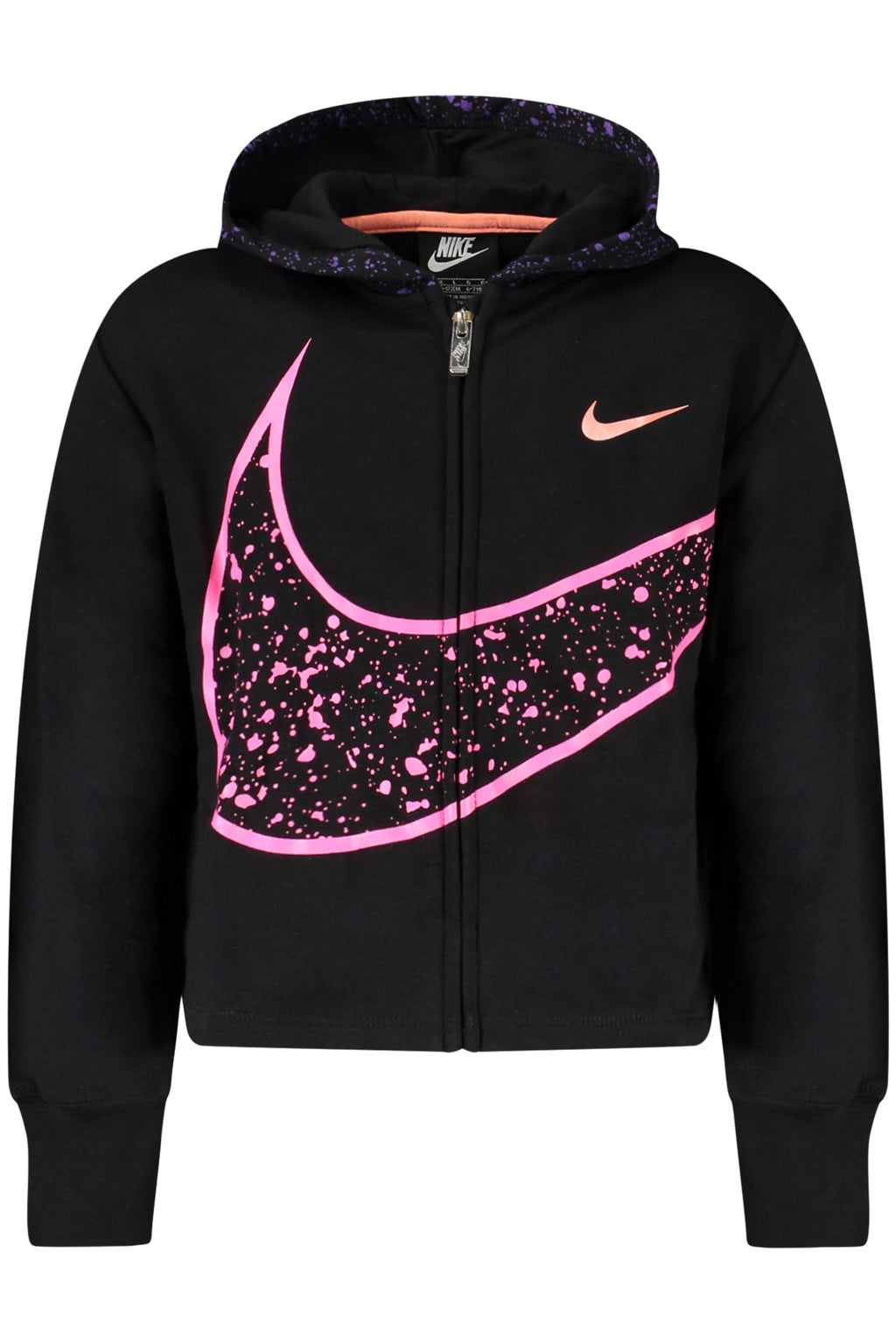 NIKE SCHWARZES SWEATSHIRT MIT REISSVERSCHLUSS FÜR MÄDCHEN