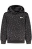 Nike Kinder-Sweatshirt Mädchen – Schwarzer Hoodie mit Reißverschluss für Herbst/Winter Schwarz