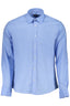 NORTH SAILS Herren Langarmhemd Blau – Italienischer Kragen aus Bio-Baumwolle Hellblau