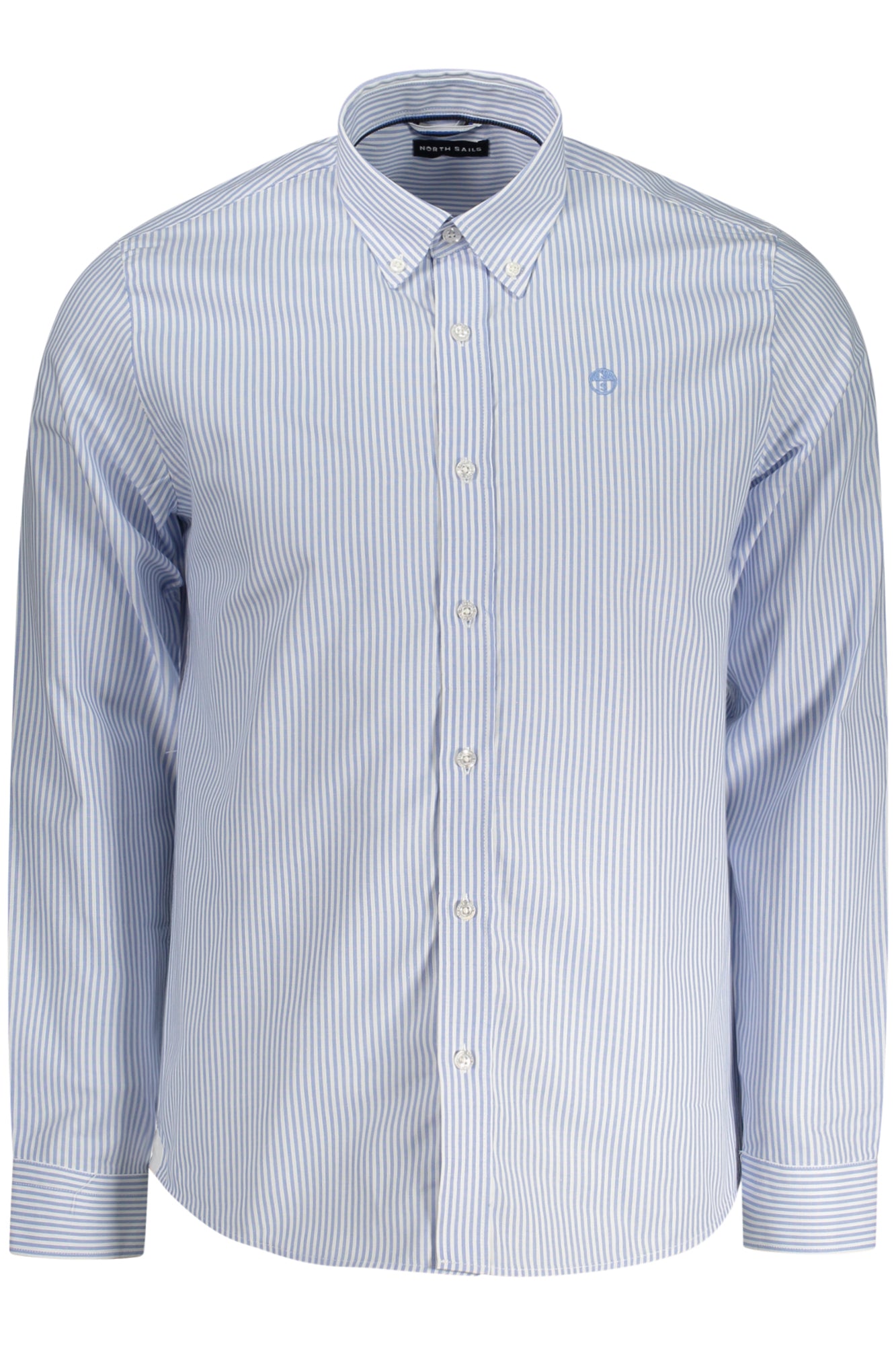 NORTH SAILS Herren Langarmhemd Blau – Gestreiftes Baumwollhemd für Frühjahr/Sommer Hellblau