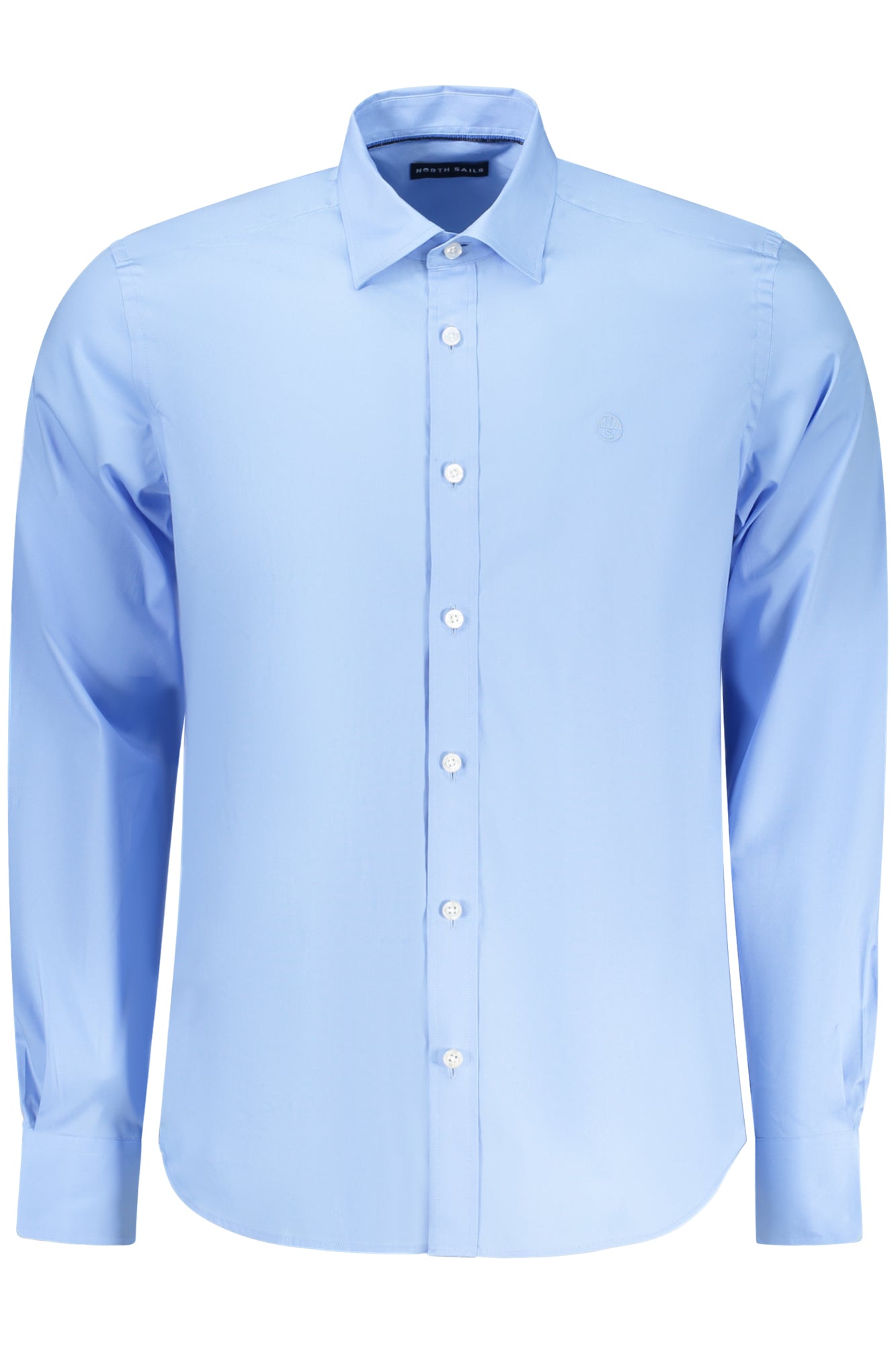 NORTH SAILS Herren Langarmhemd Weiss – Ocean Positive Hemd mit Elastan Hellblau
